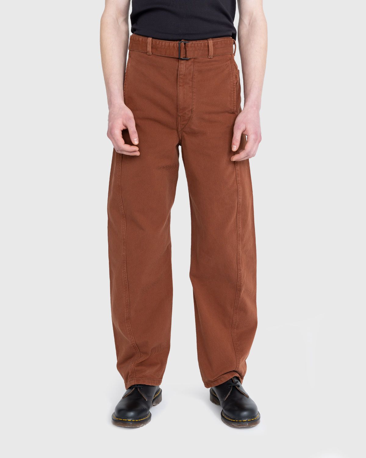Lemaire – Twisted Belted Pants Brown - Trousers - Brown - Image 2