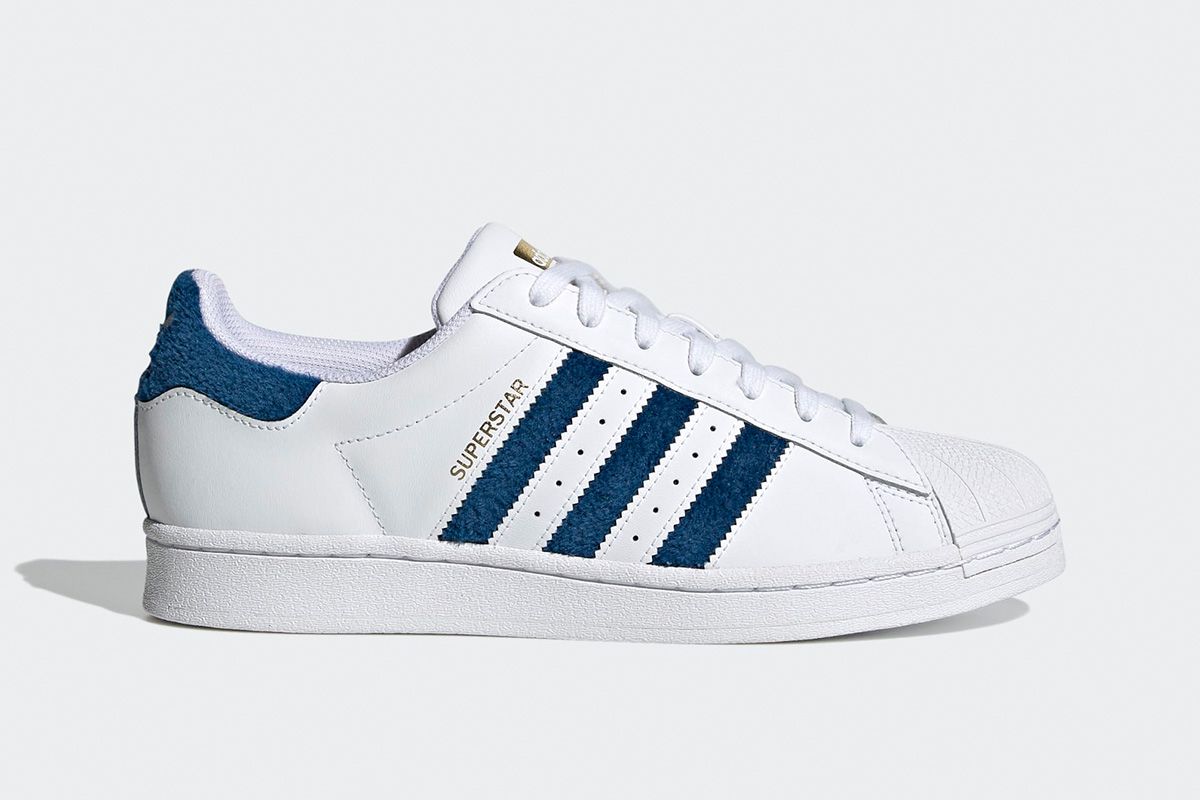 Adidas superstar white and navy deals