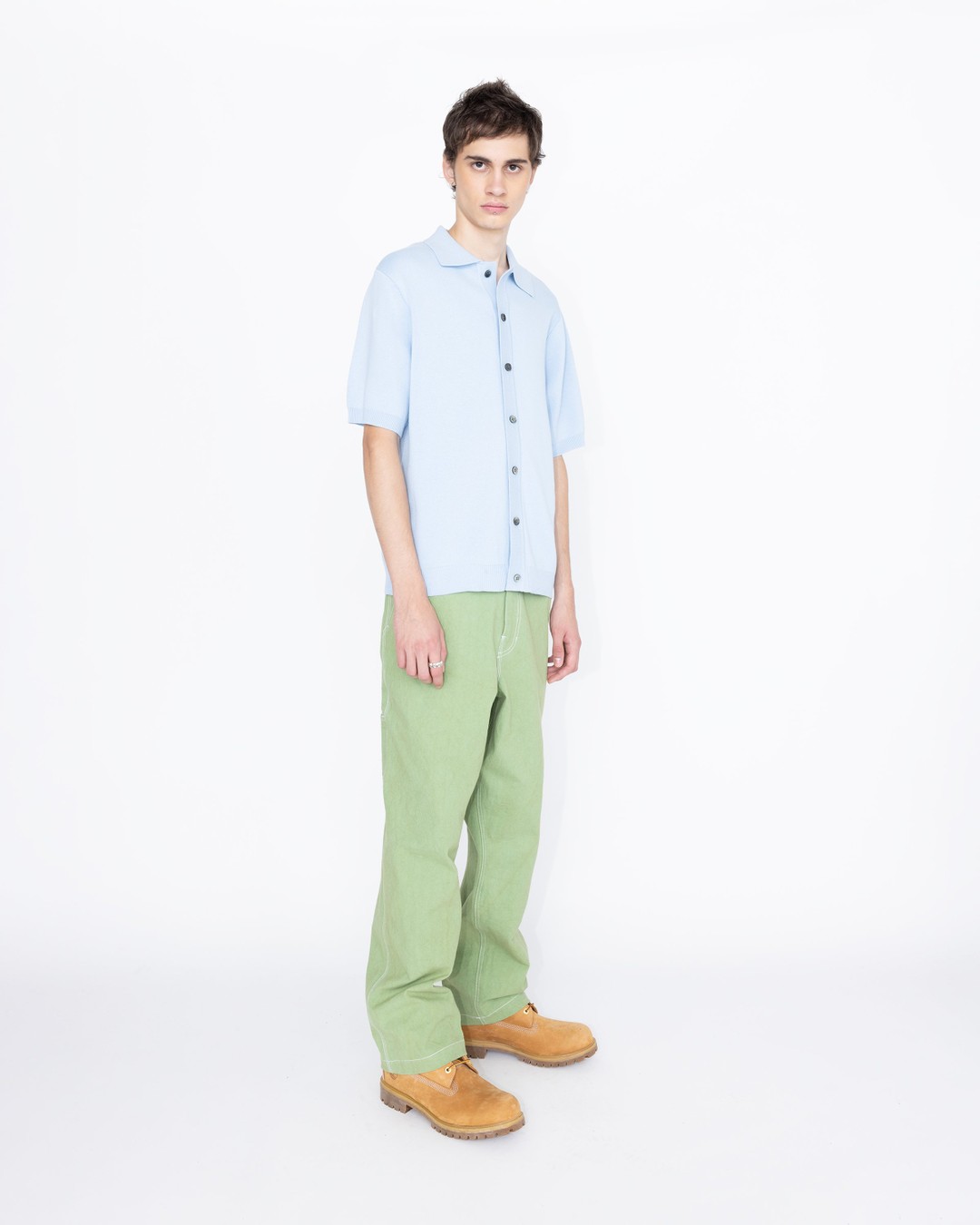 Highsnobiety HS05 – Cotton Knit Shirt Light blue - Shirts - Blue - Image 4