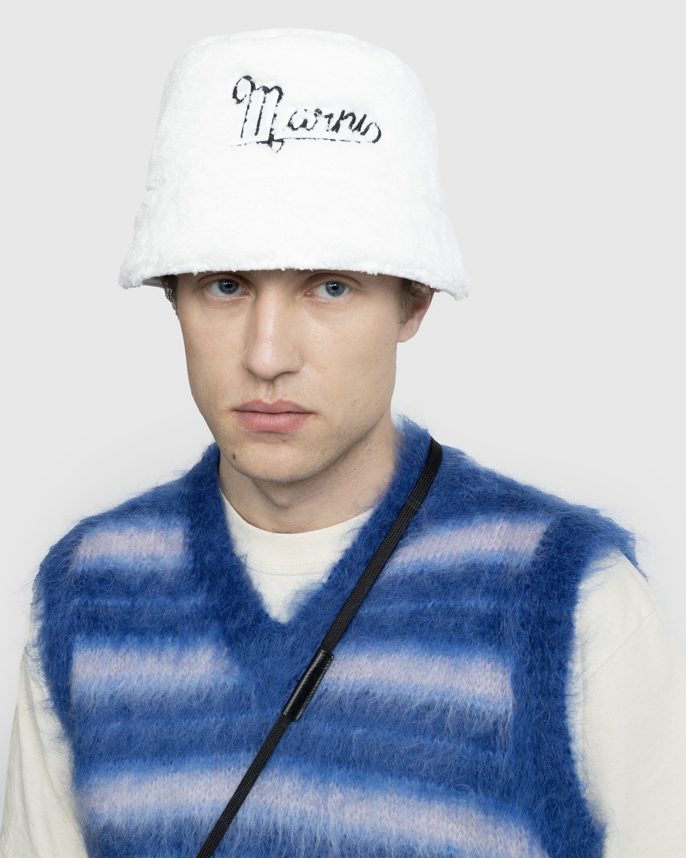 Marni – Terry Logo Bucket Hat White - Hats - White - Image 4