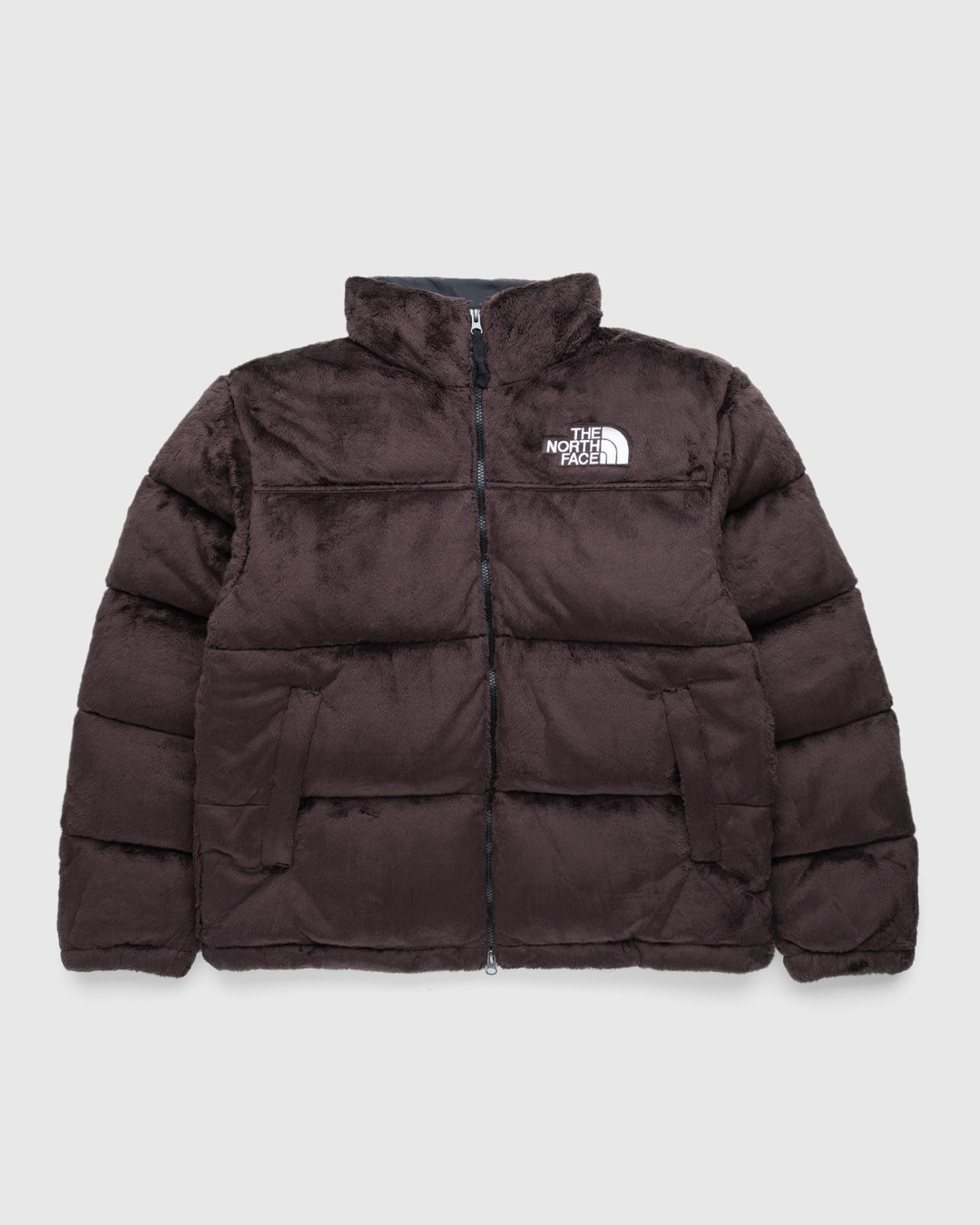 Brown and black north face jacket sales