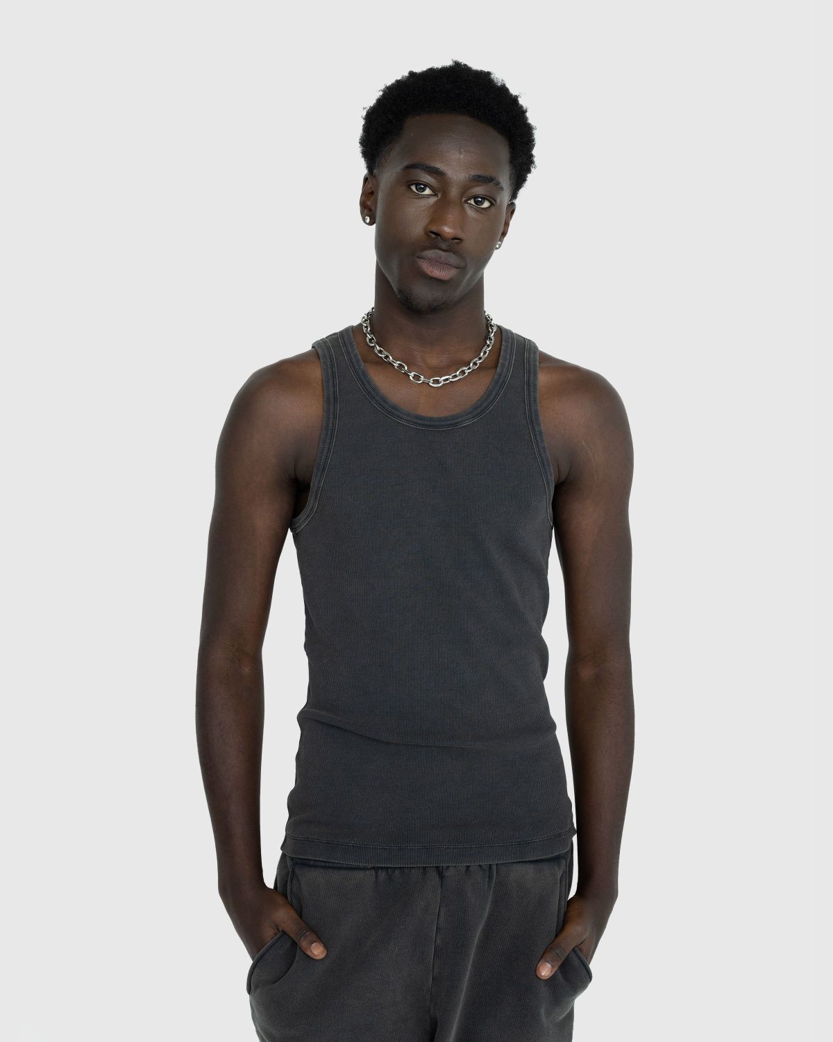 Entire Studios – Rib Tank Washed Black - Men Tops - Black - Image 2