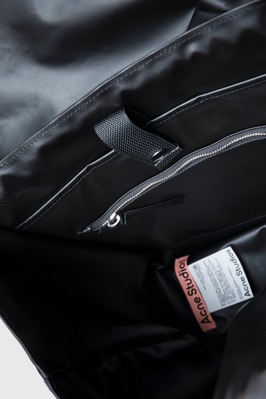 Acne Studios – Large Ripstop Backpack Black/Khaki Green - Bags - Black - Image 7