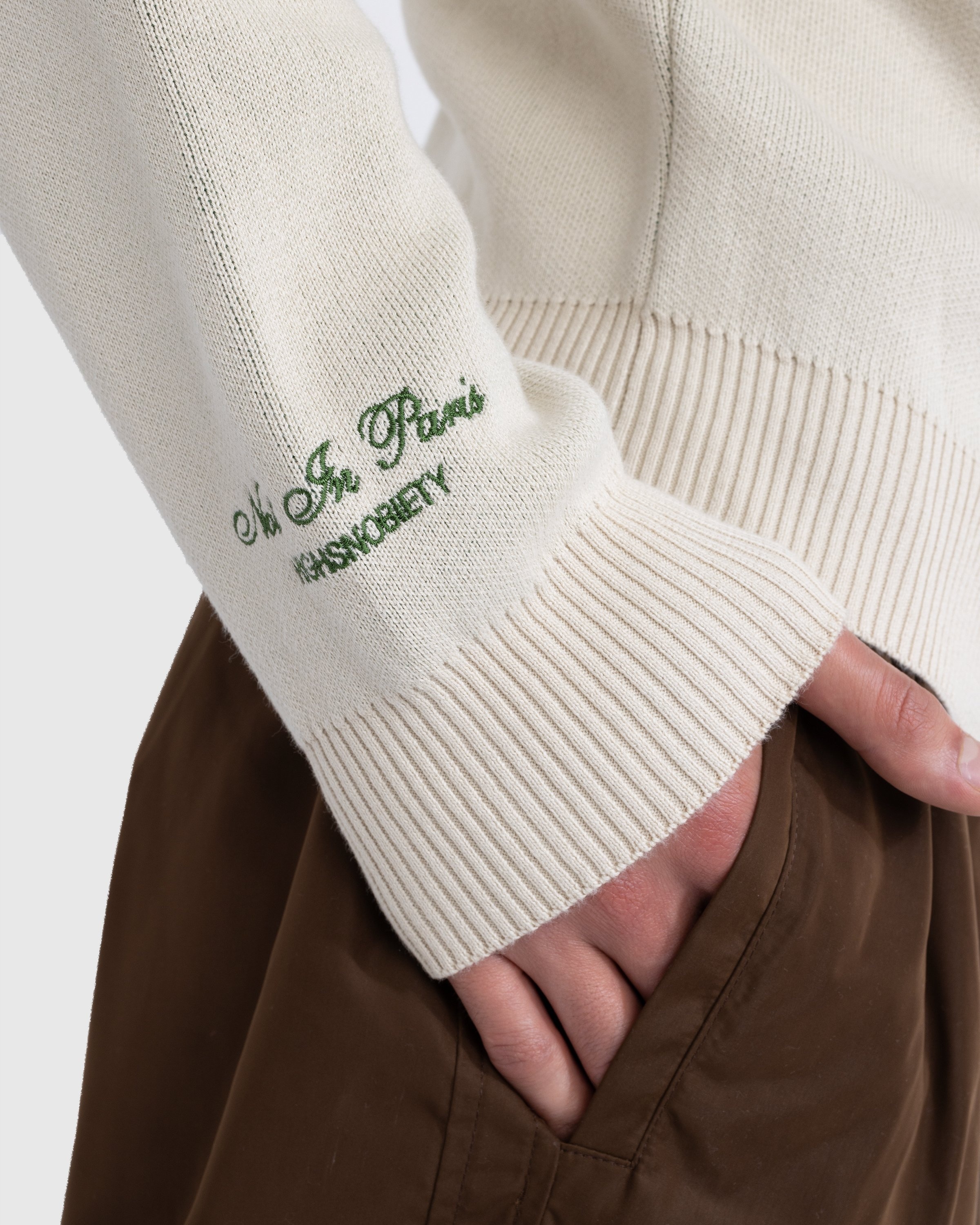 Highsnobiety – Not in Paris 5 Knitted Sweater - Sweats - Beige - Image 5