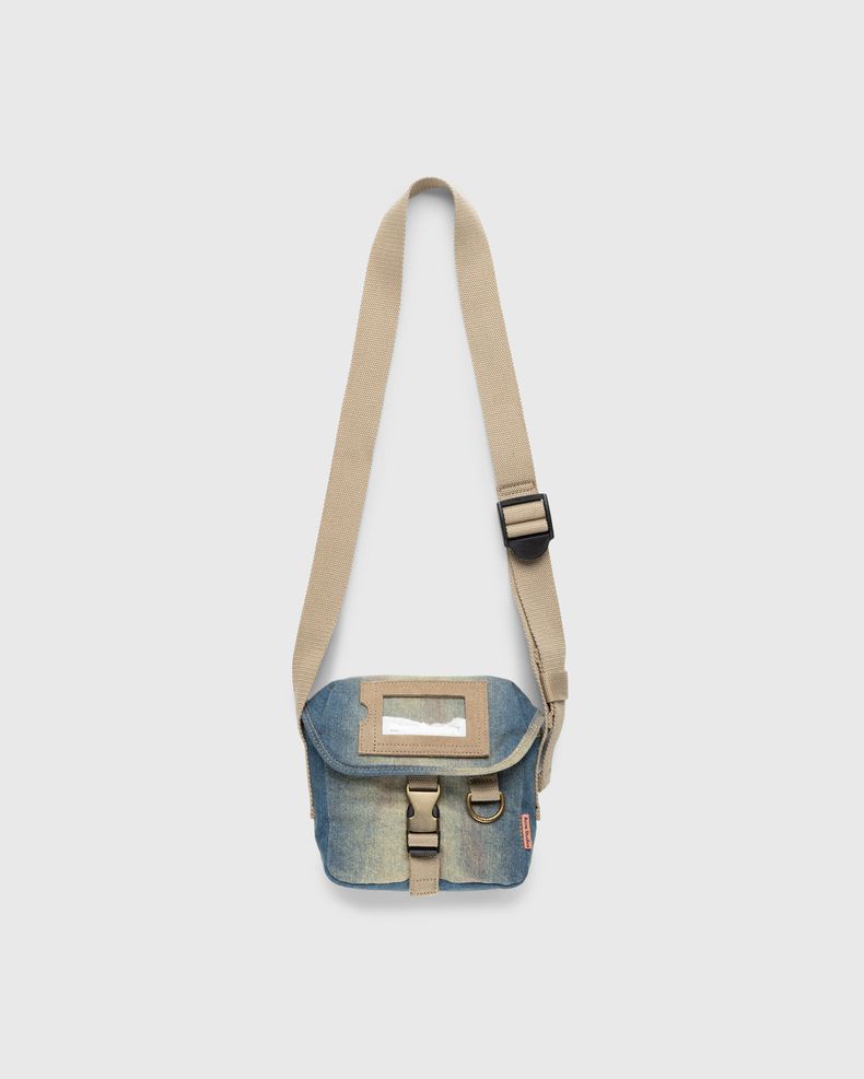 Mini Messenger Bag Light Blue/Beige