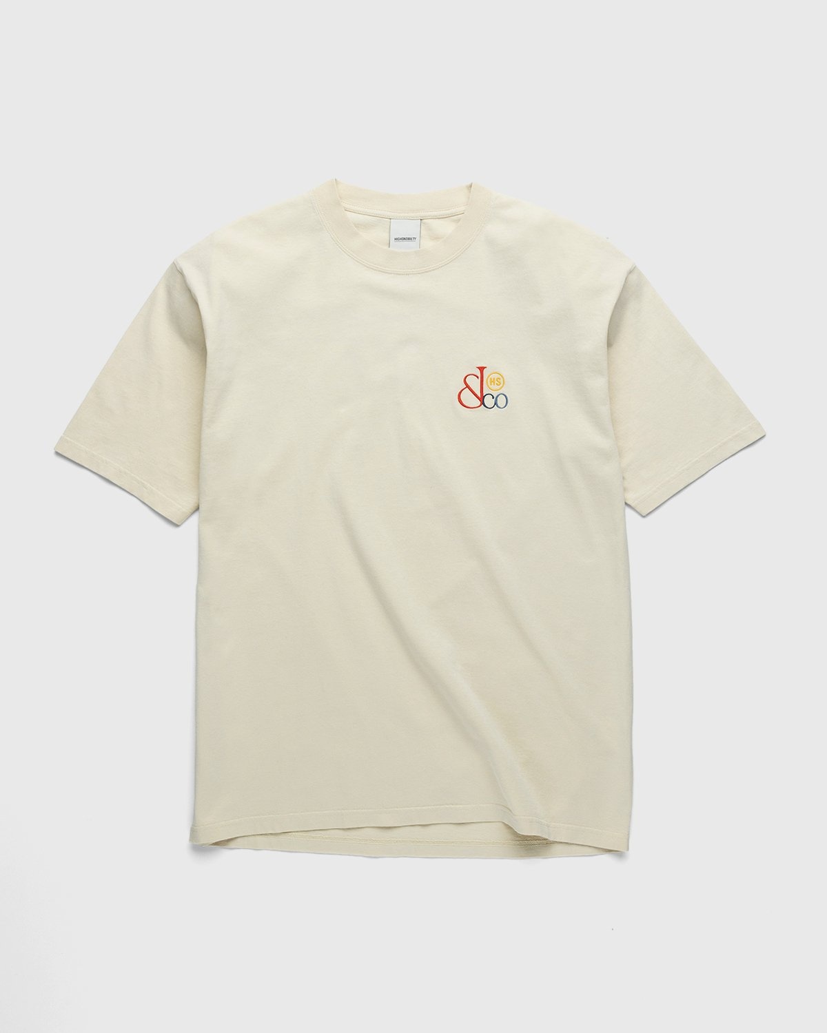 Echter Versandhandel Jacob & Co. x Highsnobiety Heavy Shop T-Shirt | Logo Highsnobiety Beige –