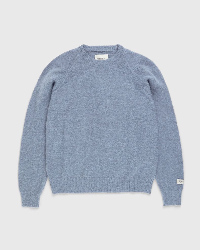 Alpaca Raglan Sweater Blue