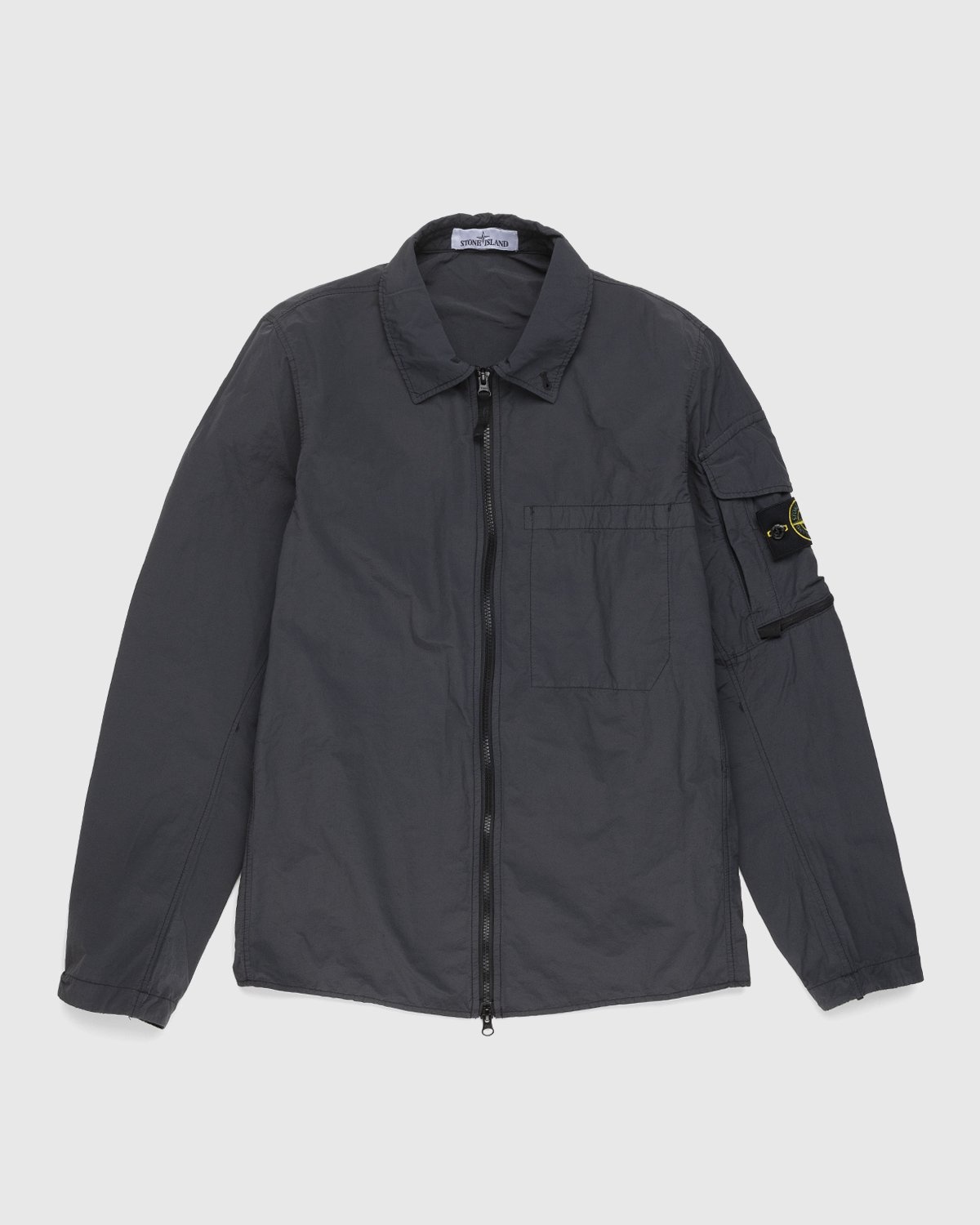 Stone island garment dyed zip overshirt best sale