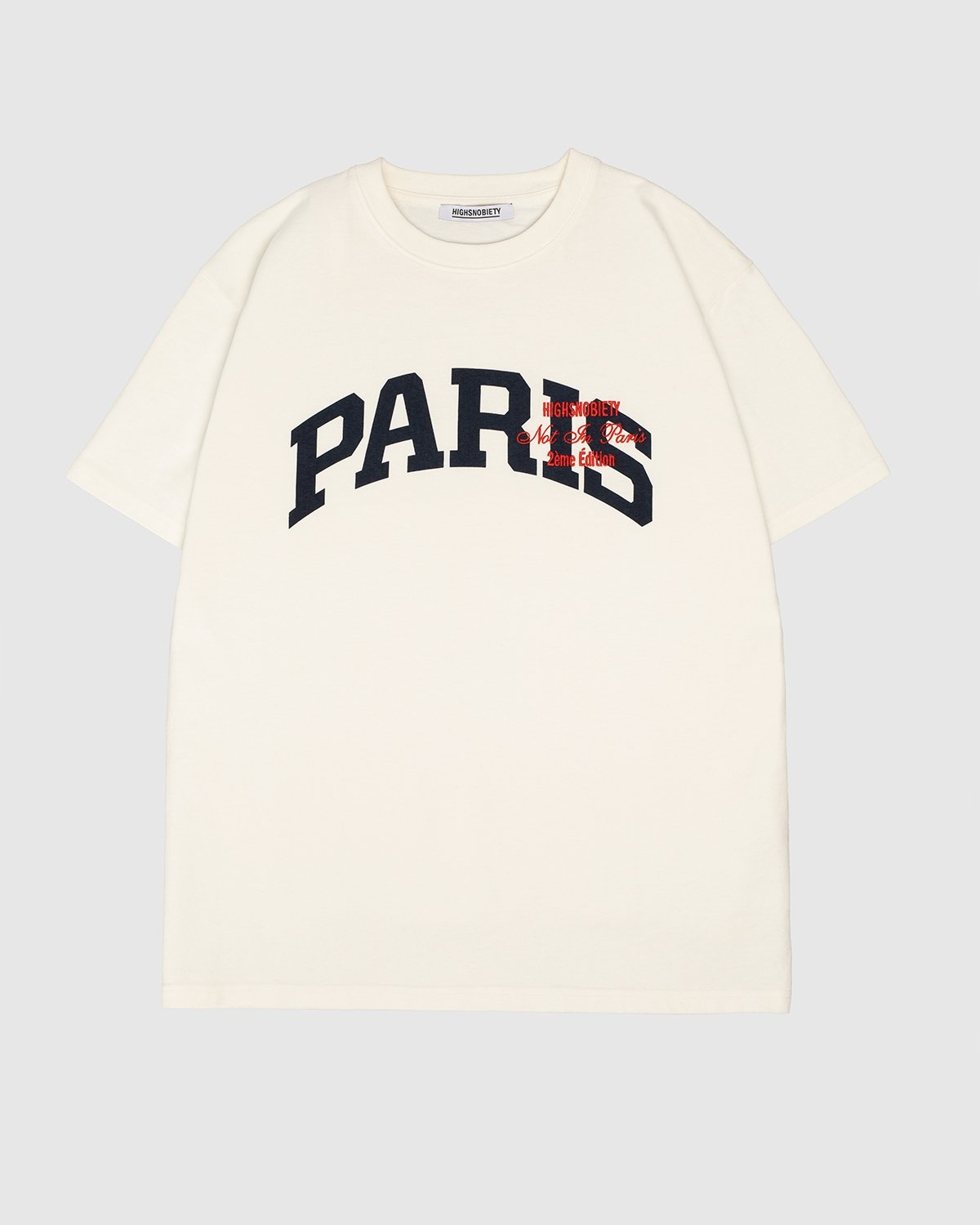 Highsnobiety – Not In Paris College Logo T-Shirt White - Tops - White - Image 1