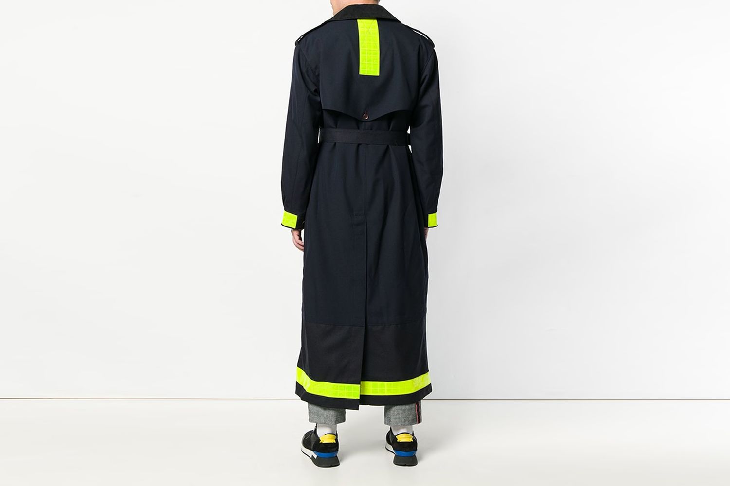 Reflective Tape Trench Coat
