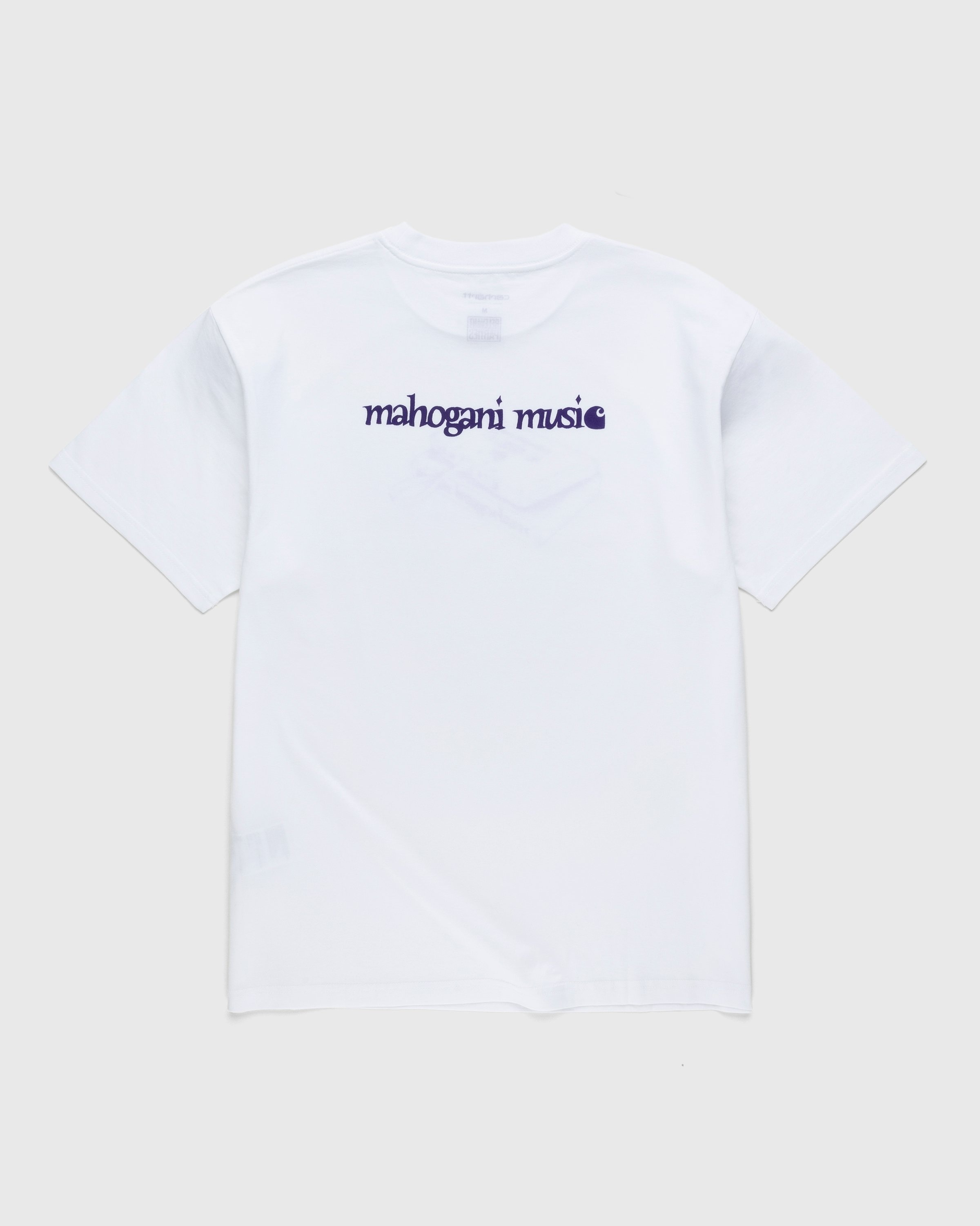 Carhartt WIP – Mahogani Music T-Shirt White/Purple - T-shirts - White - Image 2