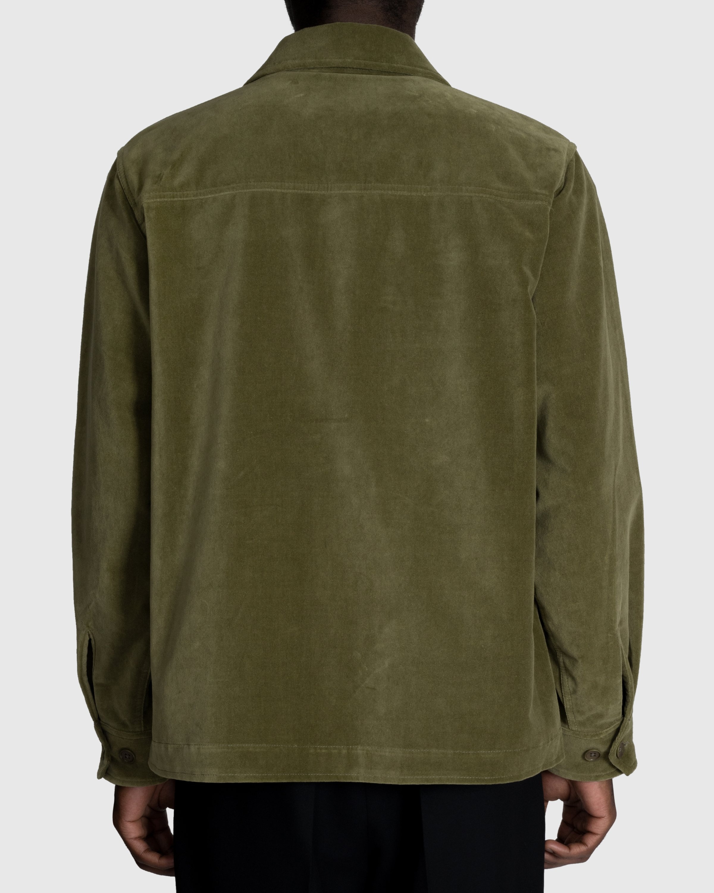 Highsnobiety – Moleskin CPO Shirt Olive - Overshirt - Green - Image 6