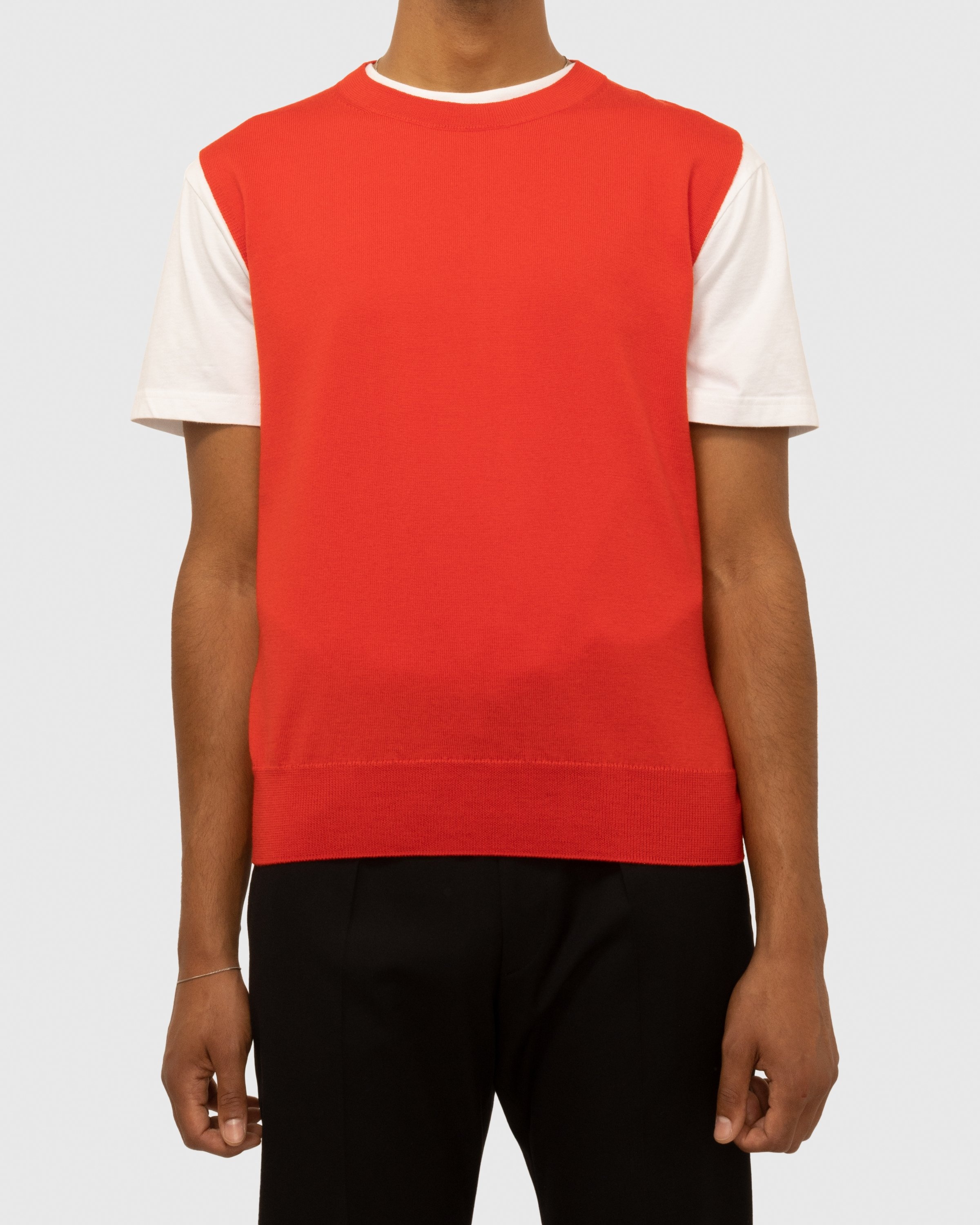 Dries van Noten – Neptune Sweater Vest Red - Knitwear - Red - Image 4