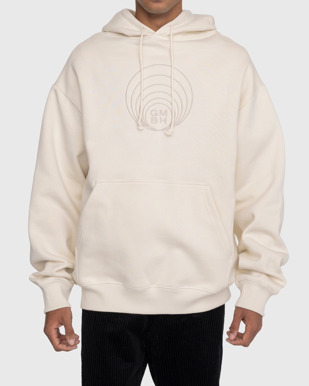 GmbH – Abbas Embroidered Hoodie Ivory - Sweats - Beige - Image 2