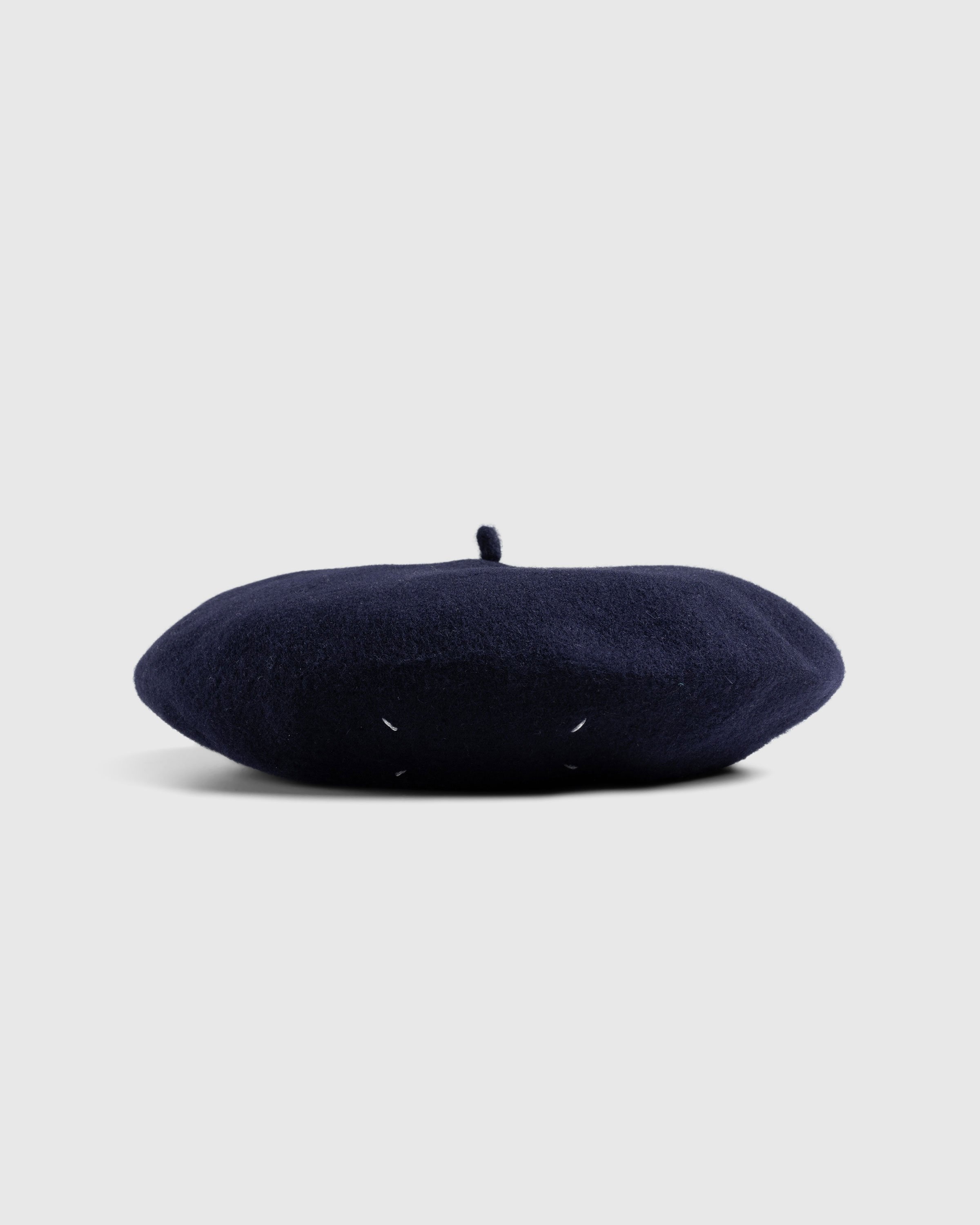 Maison Margiela – Heavy Wool Beret Navy - Hats - Black - Image 1