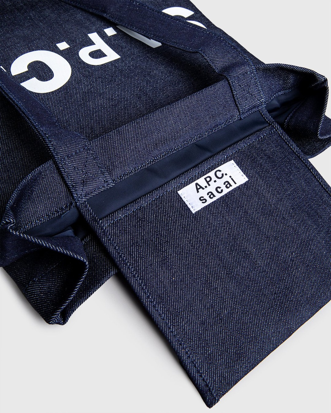 A.P.C. x Sacai – Tote Bag Holly Dark Navy - Bags - Blue - Image 5