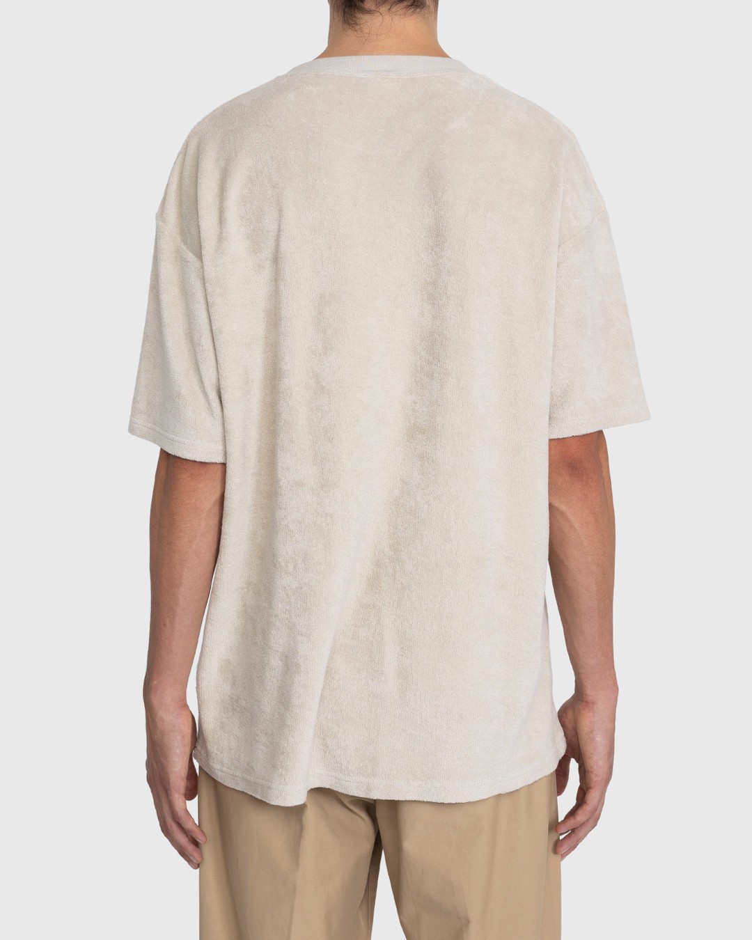 Highsnobiety – HS Logo Reverse Terry T-Shirt Beige - Tops - Beige - Image 3