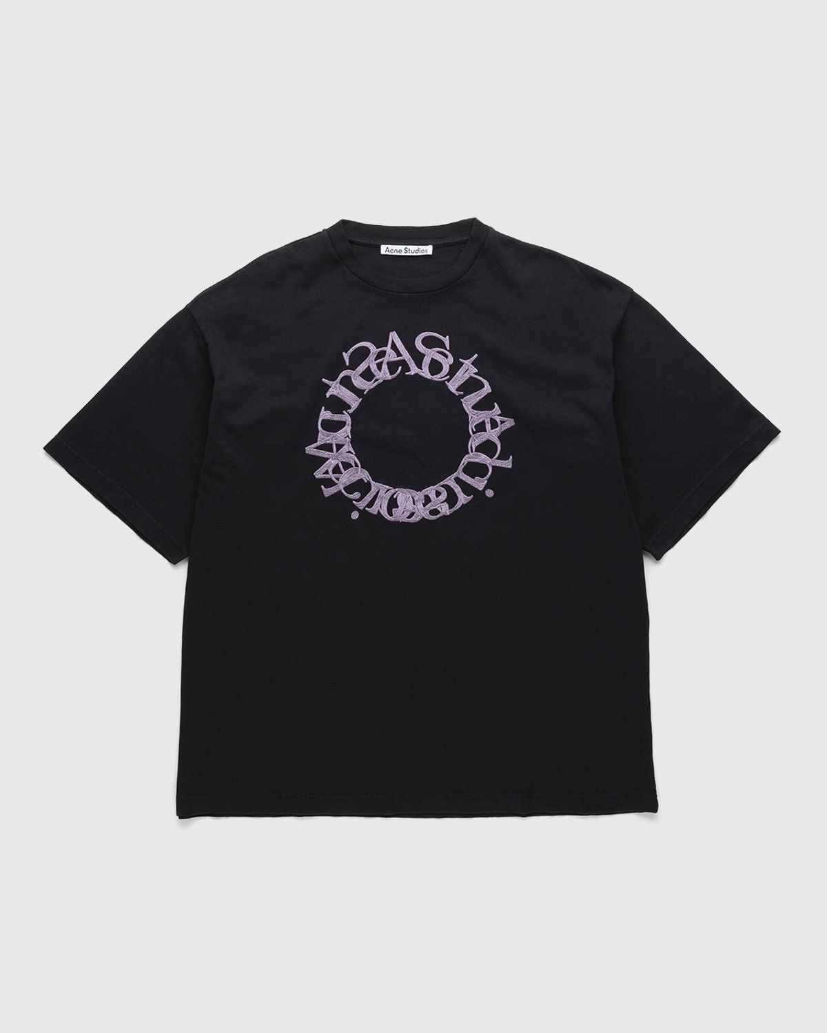 Acne Studios – Cotton Logo T-Shirt Black - Image 1