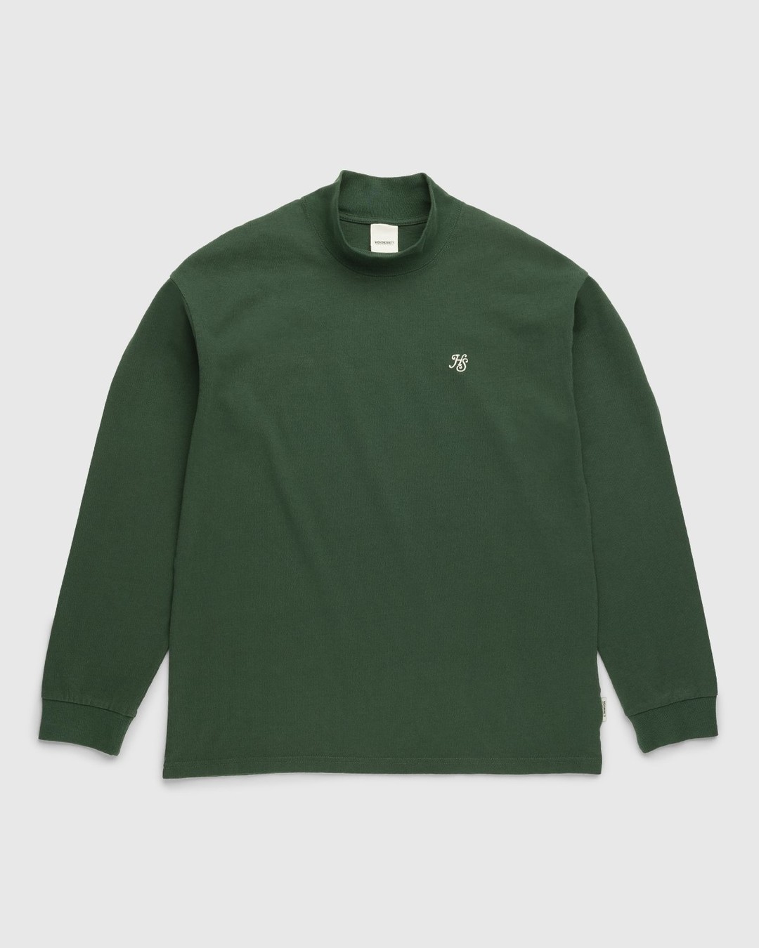 Highsnobiety – Heavy Logo Staples Mock Neck Campus Green - Tops - Green - Image 1