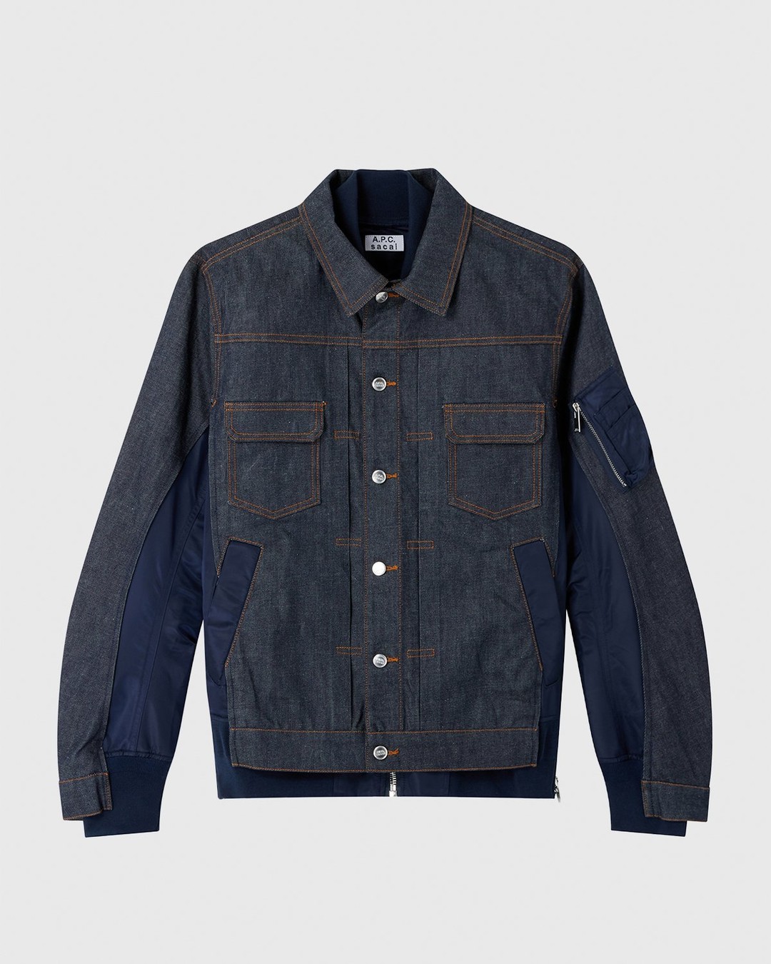 A.P.C. x Sacai – Eimi Jacket Dark Navy - Outerwear - Blue - Image 1