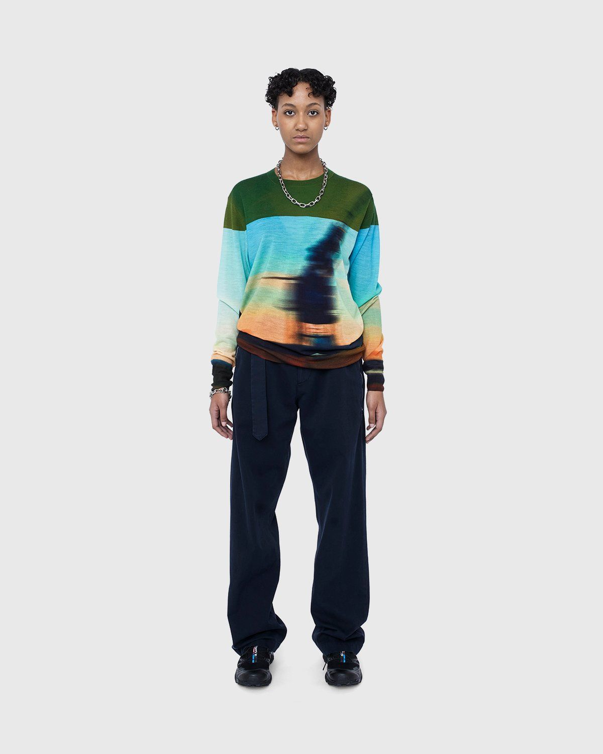 Dries van Noten – Jendrik Merino Sweater Dessin - Knitwear - Multi - Image 5