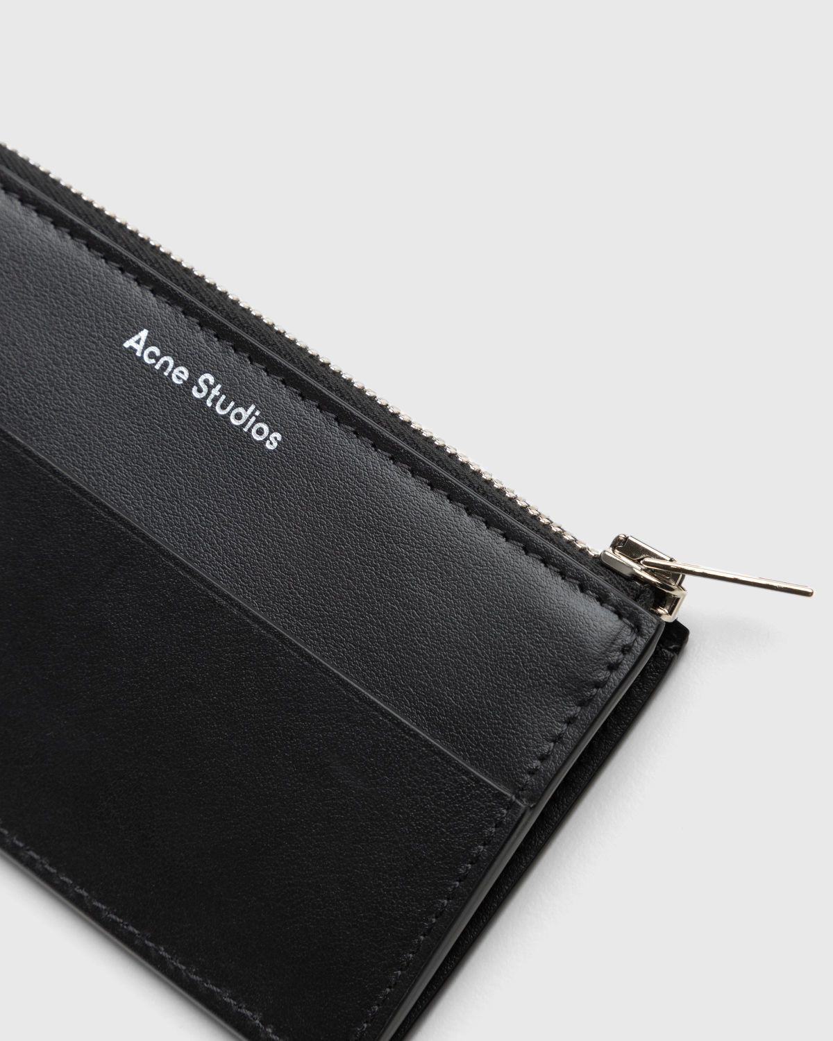 Acne Studios – Leather Zip Wallet Black - Wallets - Black - Image 3