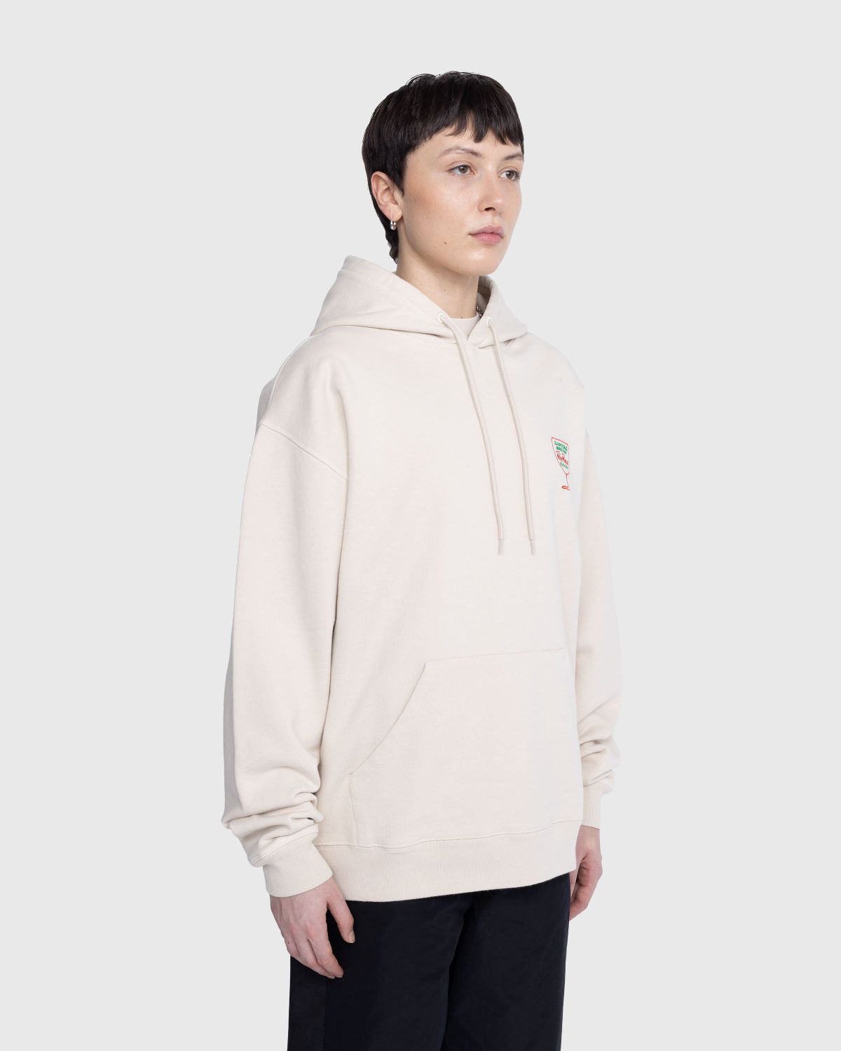 Bar Basso x Highsnobiety – Logo Hoodie Eggshell - Sweats - Beige - Image 4