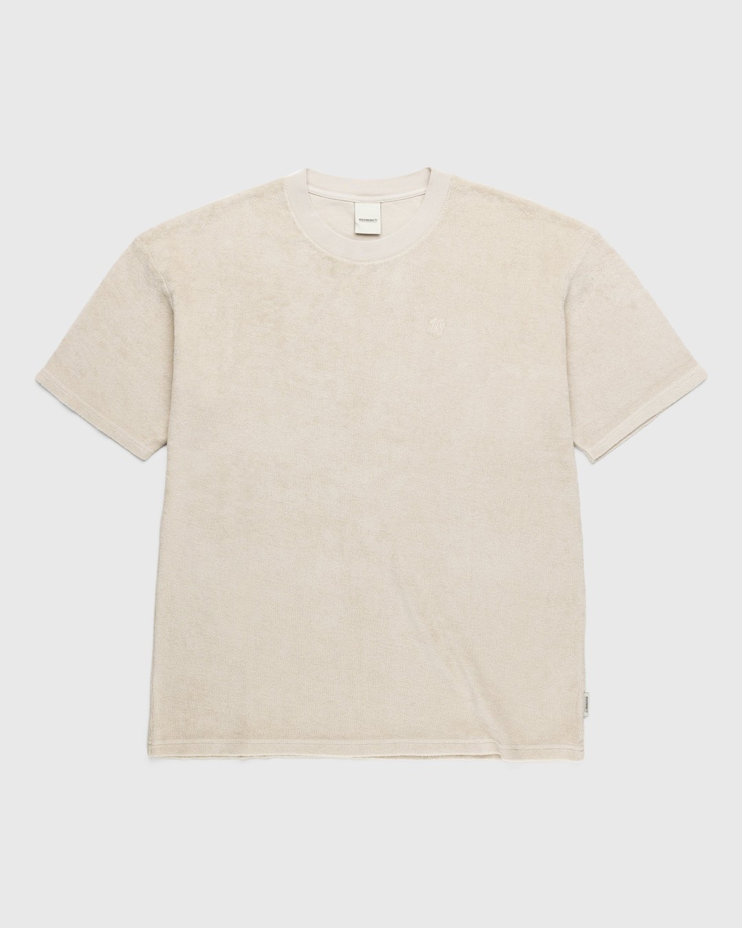 Highsnobiety – HS Logo Reverse Terry T-Shirt Beige - Tops - Beige - Image 1