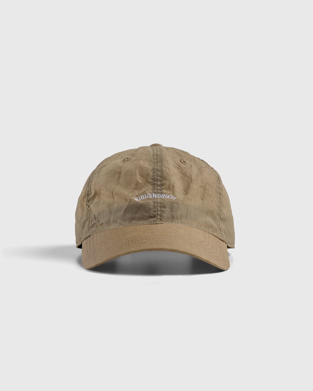Highsnobiety – Stonewashed Nylon Ball Cap Sand - Hats - Yellow - Image 2