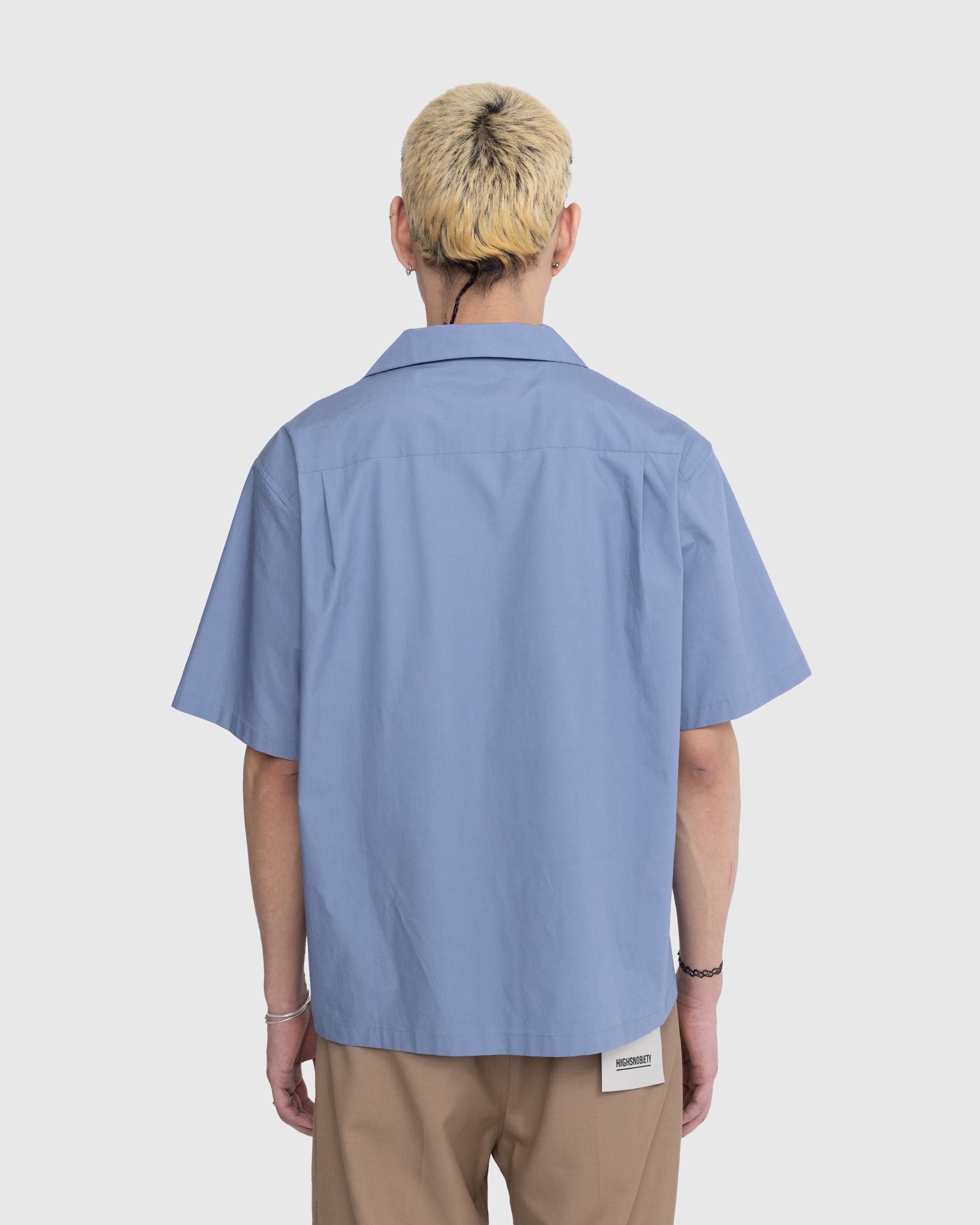 Highsnobiety – Poplin Short-Sleeve Shirt Blue - Shirts - Blue - Image 3
