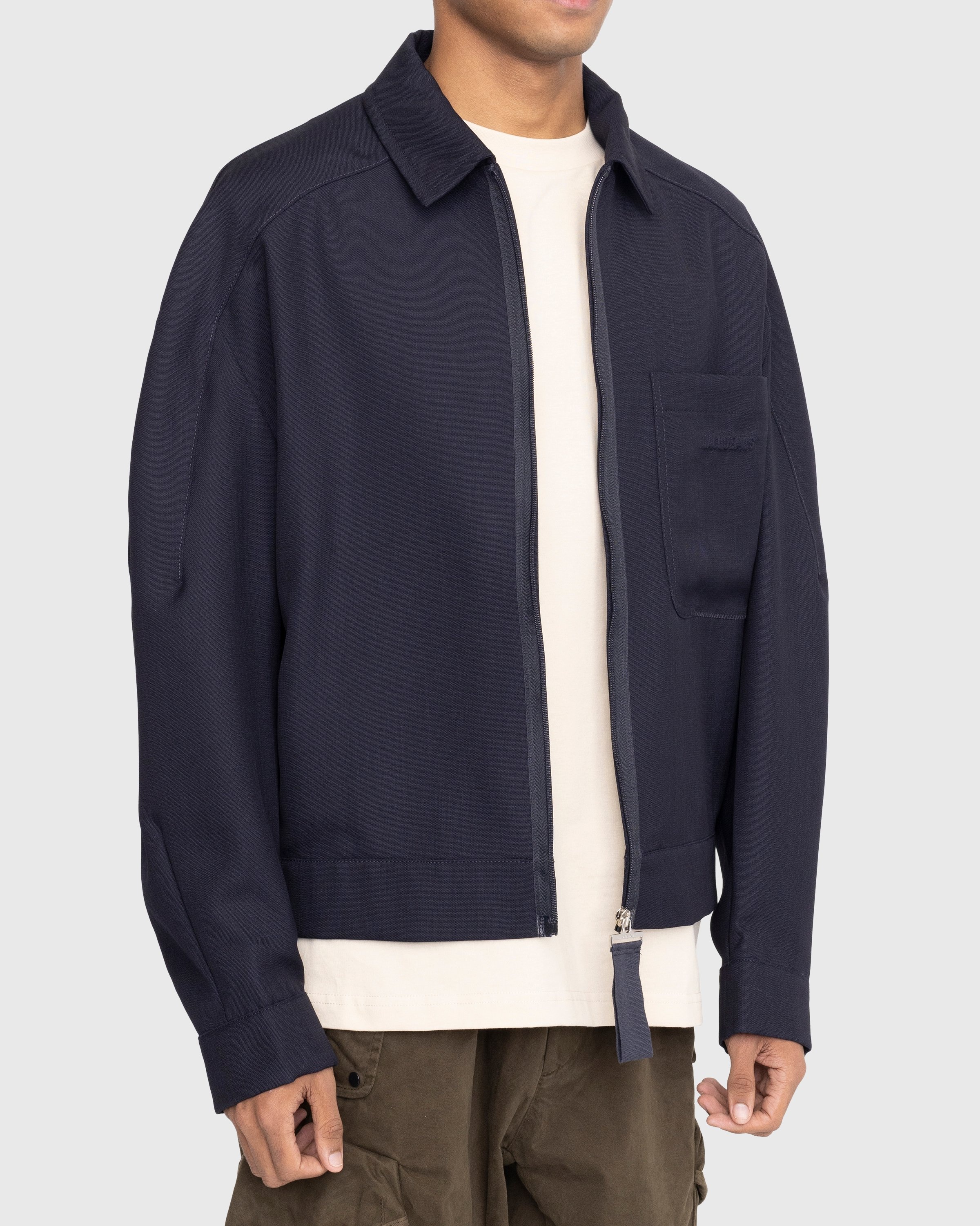 JACQUEMUS – Le Blouson Linu Navy - Outerwear - Blue - Image 5