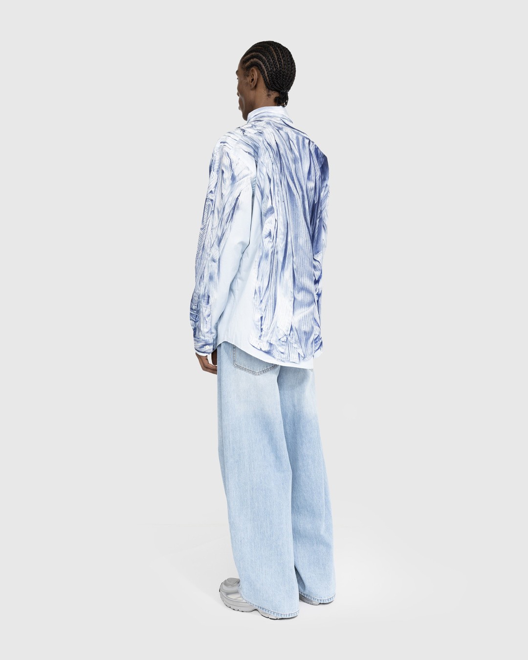 Y/Project – Compact Print Shirt Light Blue - Shirts - Blue - Image 4