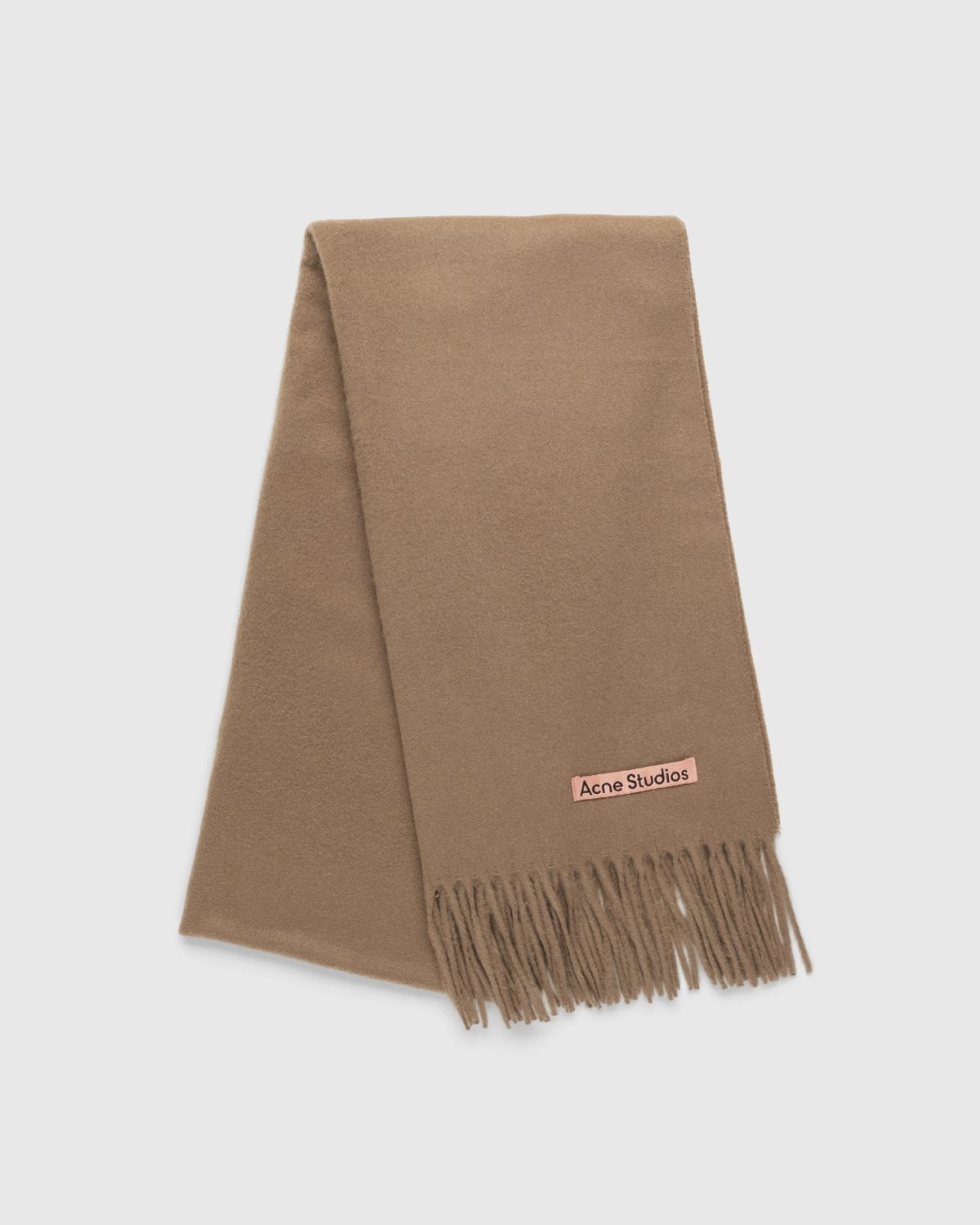 Acne Studios – Narrow Cashmere Scarf Caramel Brown - Knits - Brown - Image 1