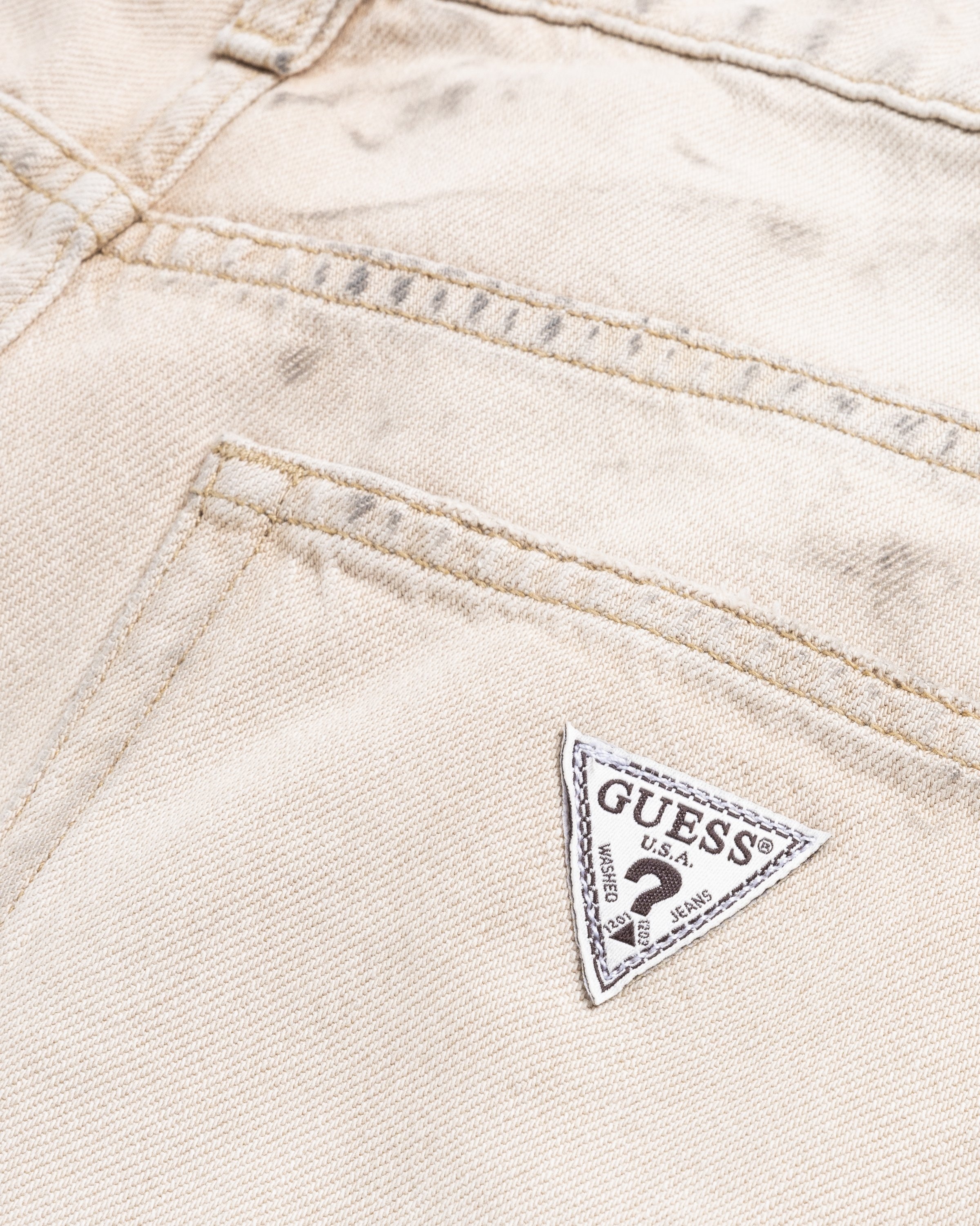 Guess USA Vintage Denim Straight Leg Pant Beige Highsnobiety Shop