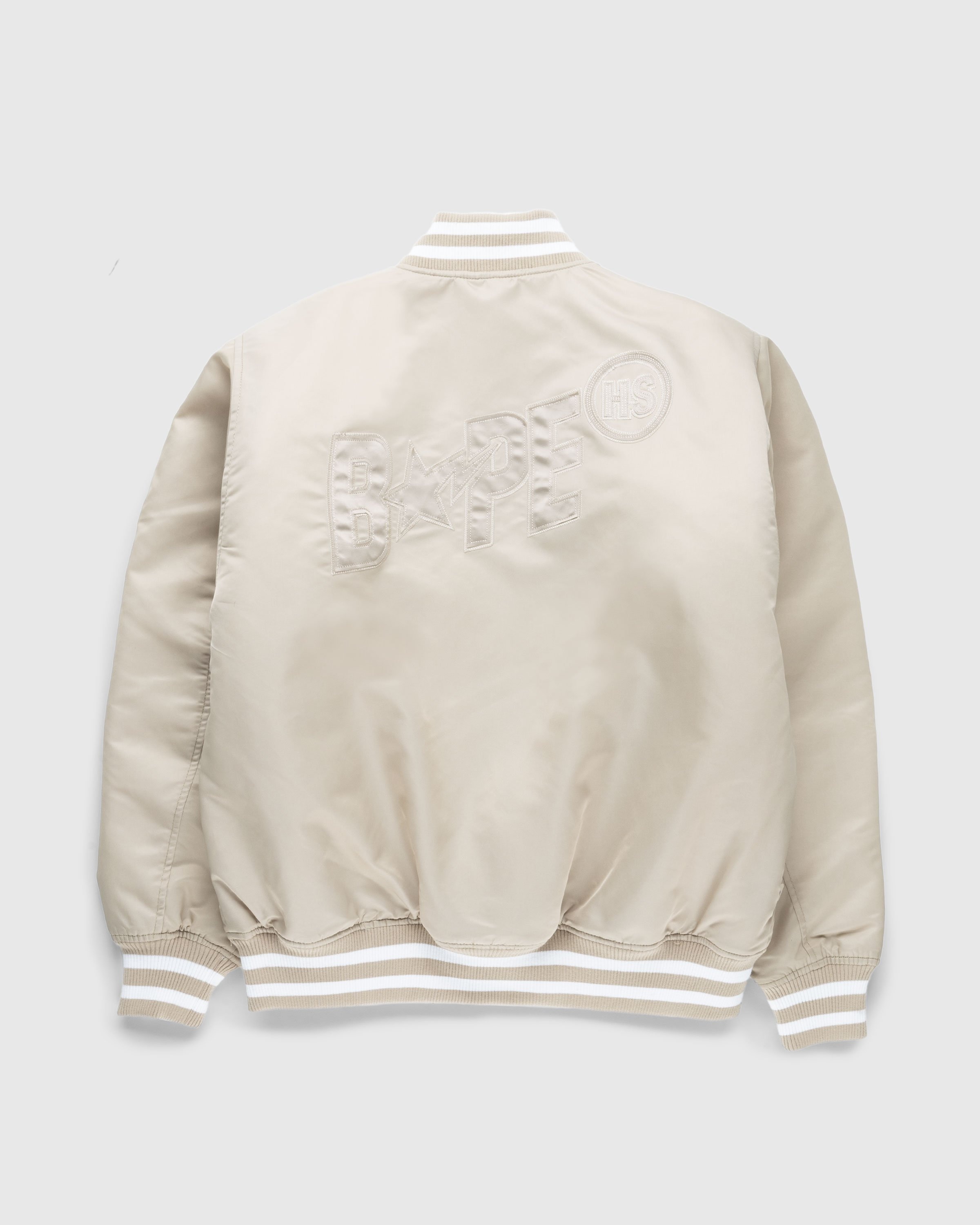 BAPE x Highsnobiety – Varsity Jacket Beige - Outerwear - Beige - Image 2