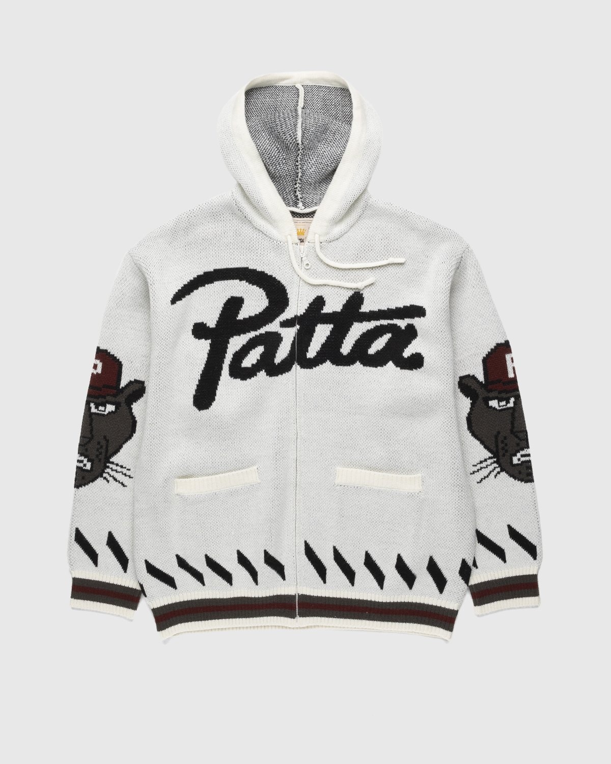 Patta – Cartoon Knitted Jacket Whitecap Gray - Outerwear - Grey - Image 1
