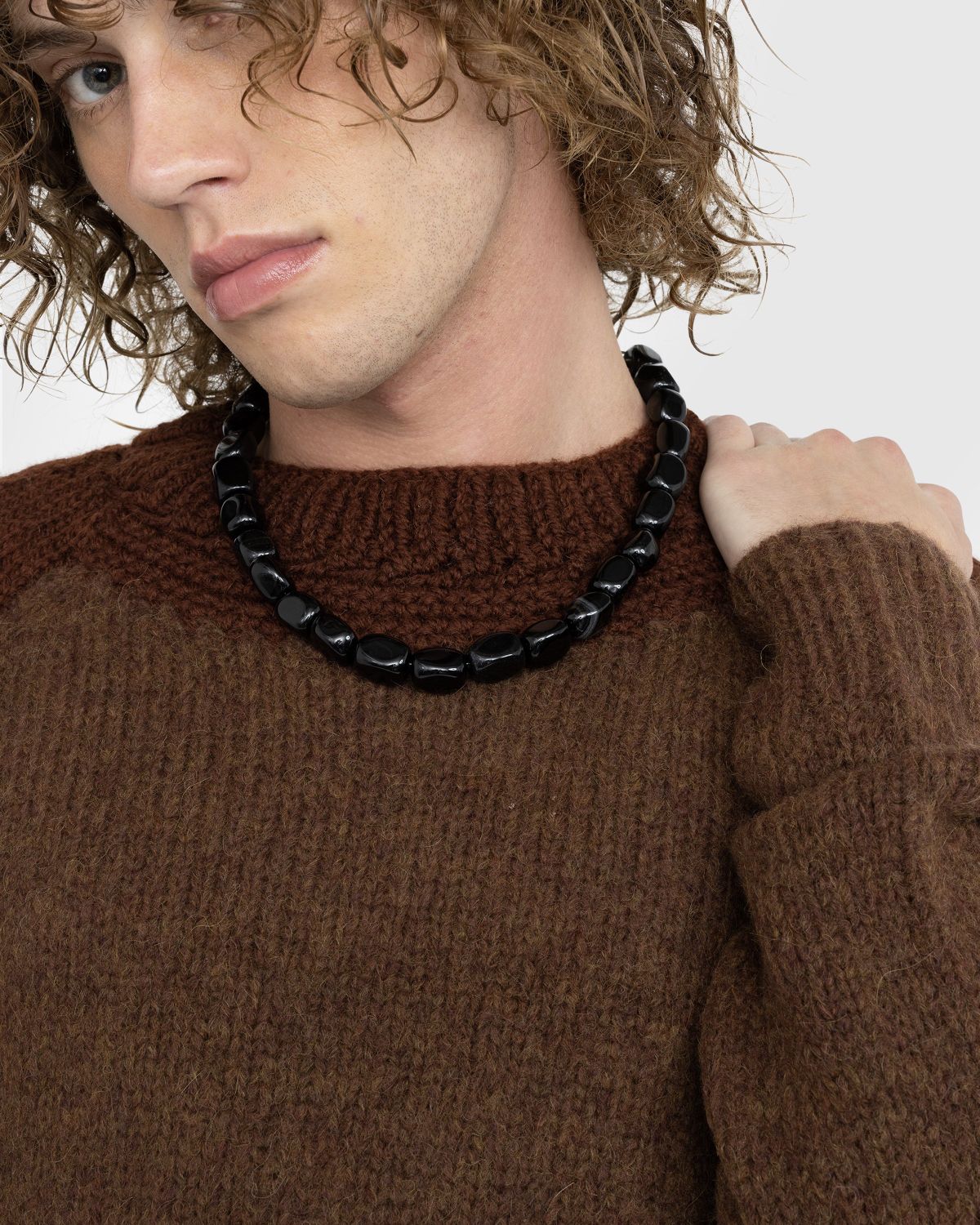Dries van Noten – M232-125 Necklace Silver/Brass - Jewelry - Black - Image 3