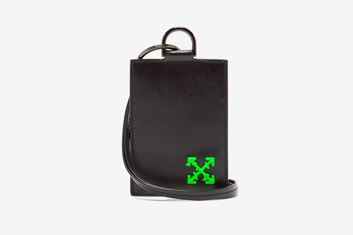 Logo Leather Cardholder Lanyard