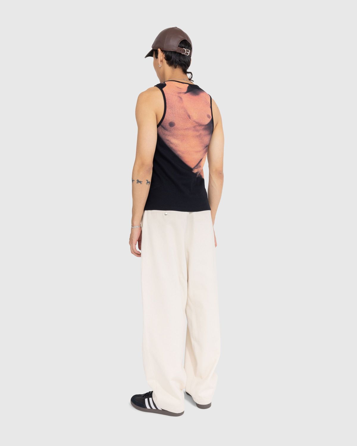 J.W. Anderson – Reclining Stud Back Print Vest Black - Tank Tops - Black - Image 4