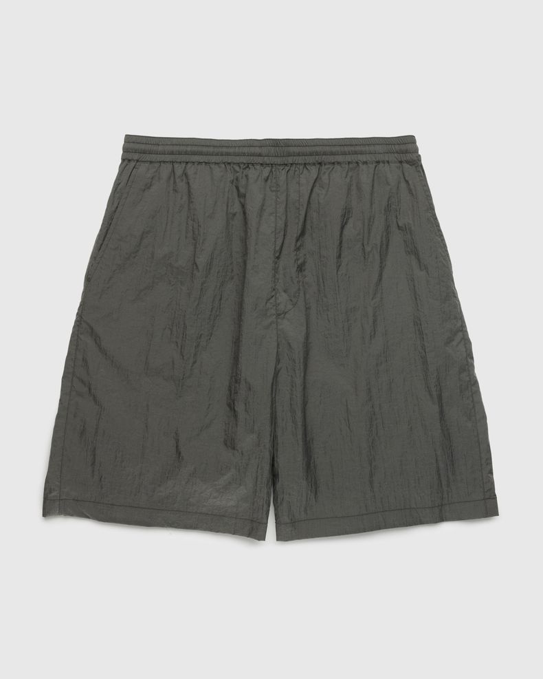 Highsnobiety – Texture Nylon Mid Length Elastic Shorts Grey