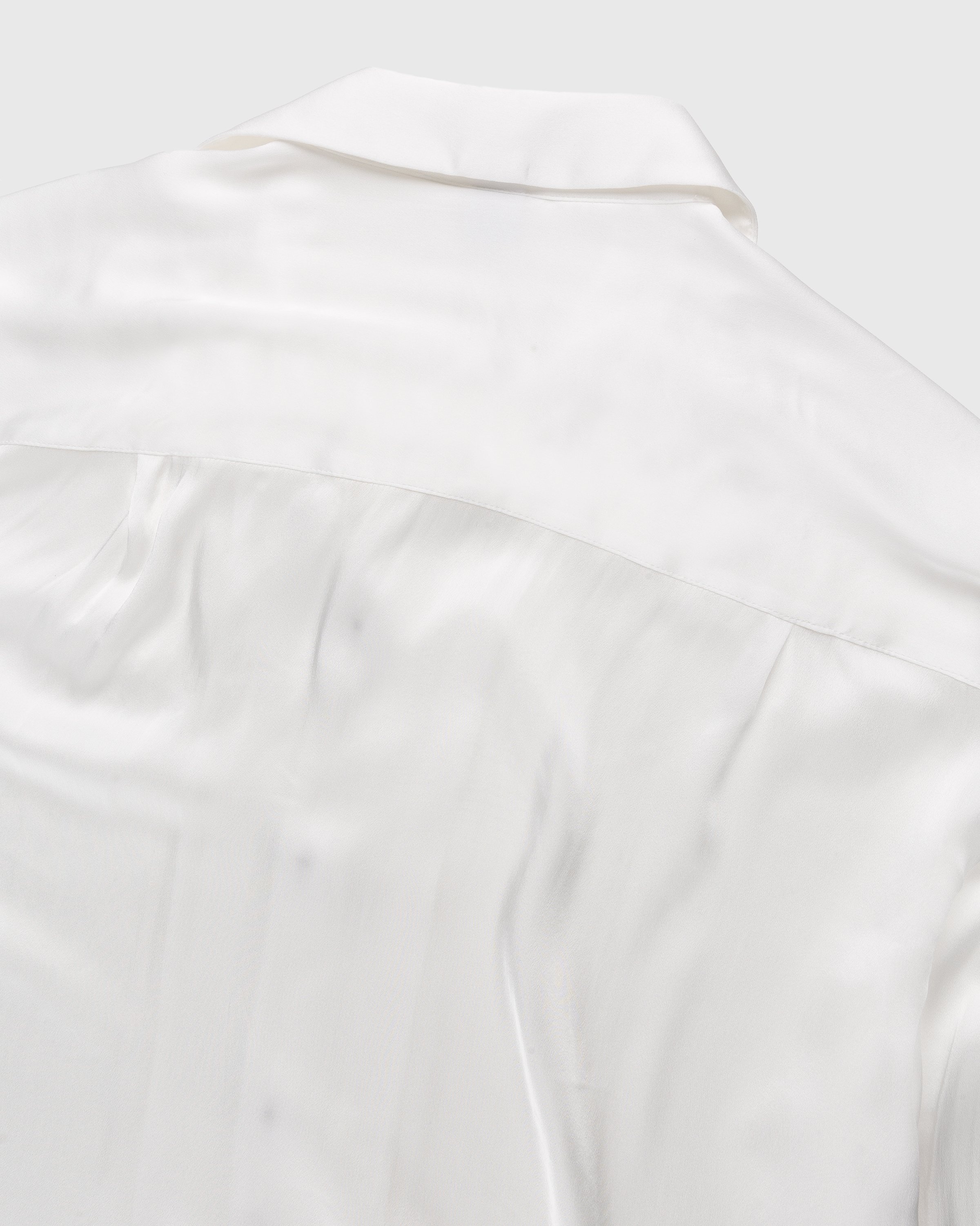 Winnie New York – Silk Pajama Shirt Ivory - Shirts - White - Image 4