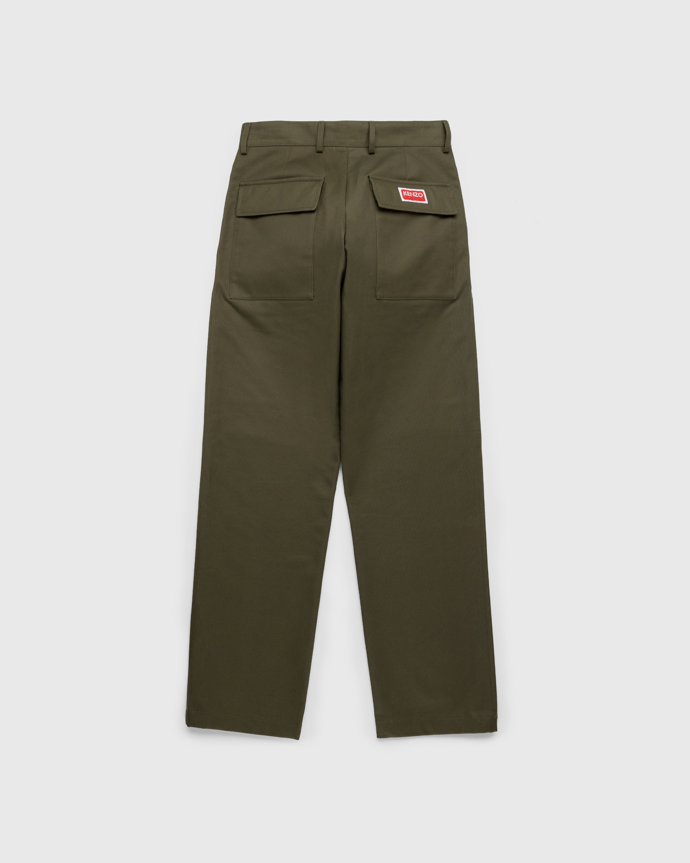Kenzo – Tailored Pants Dark Khaki - Pants - Green - Image 2