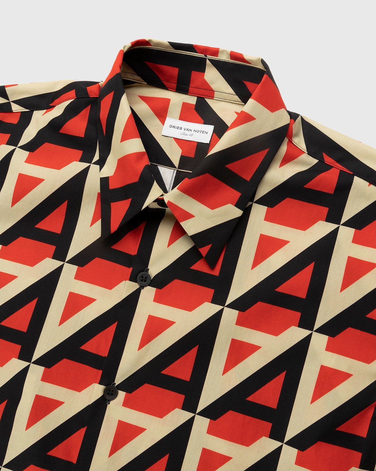 Dries van Noten – Curle "A" Shirt Red - Shirts - Red - Image 4