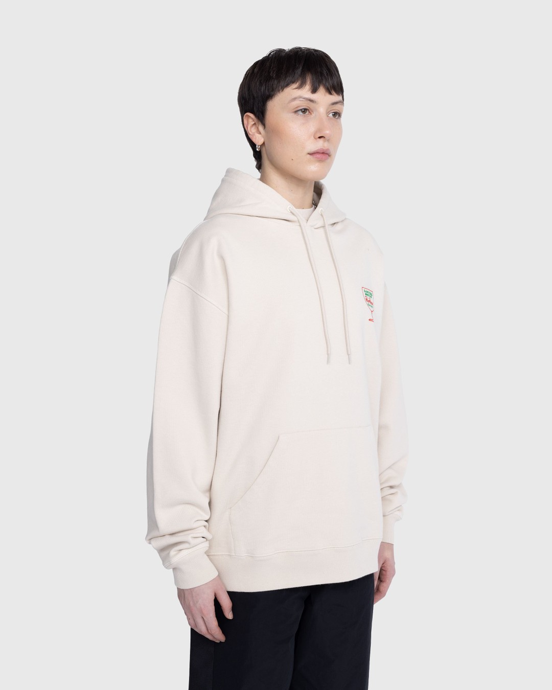 Bar Basso x Highsnobiety – Logo Hoodie Eggshell - Sweats - Beige - Image 4