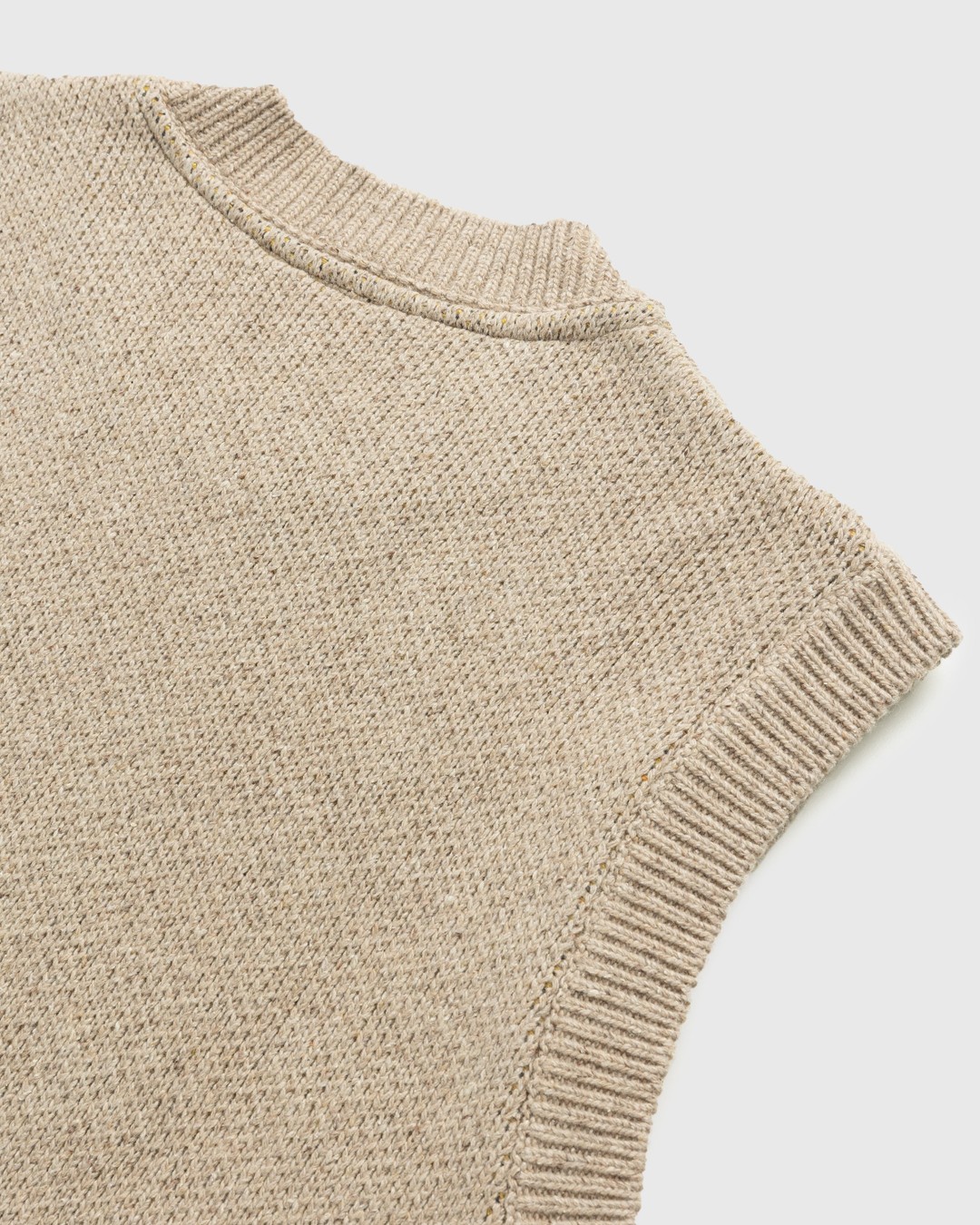 Carne Bollente – Flower Boner Sweater Vest Beige - Gilets - Beige - Image 3