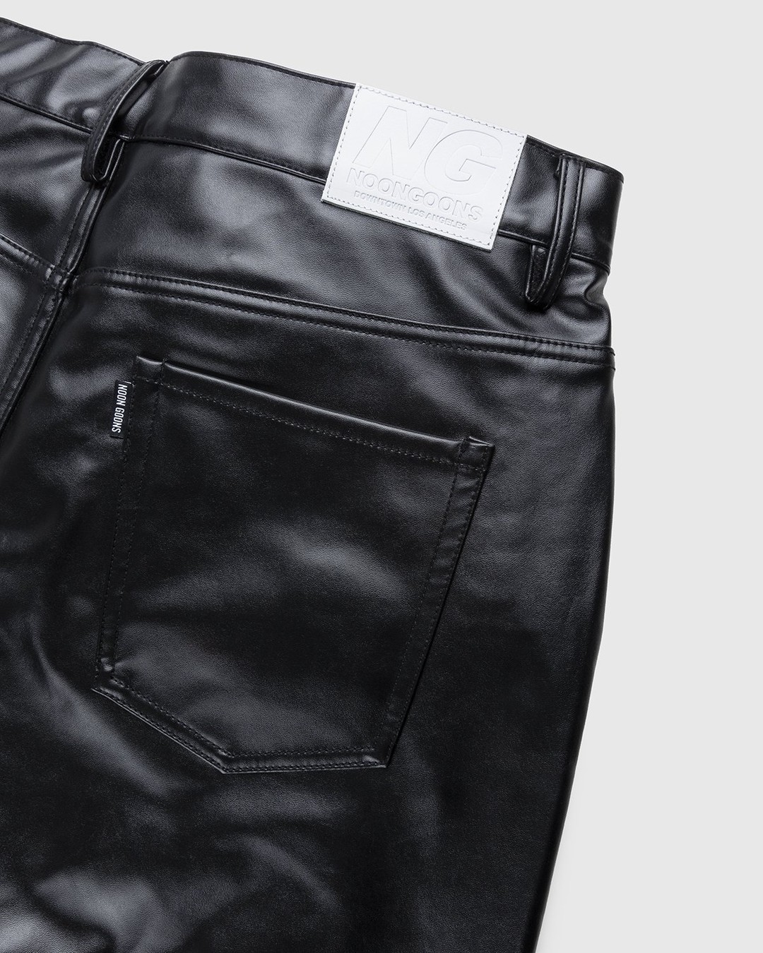 Noon Goons – Series Leather Pant Black - Pants - Black - Image 3