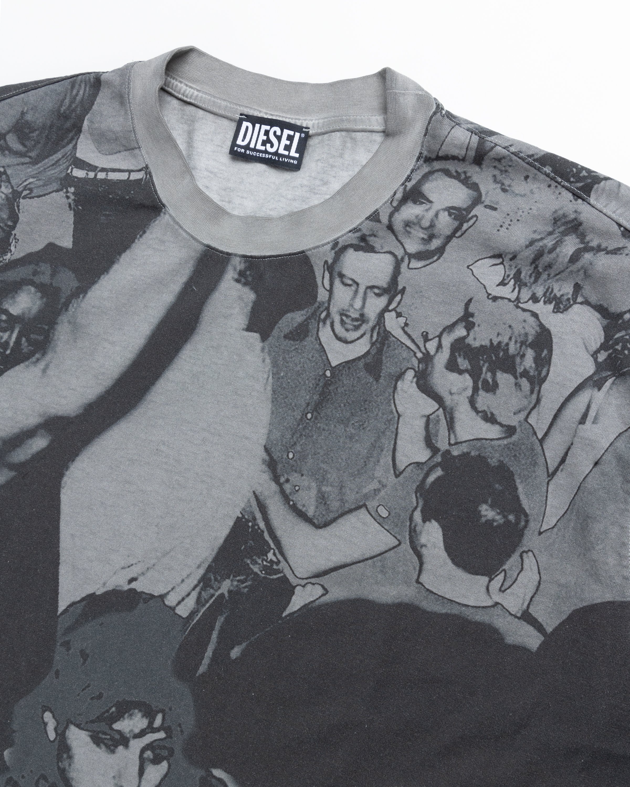 Diesel – Wash F7 T-Shirt Grey - Tops - Grey - Image 5