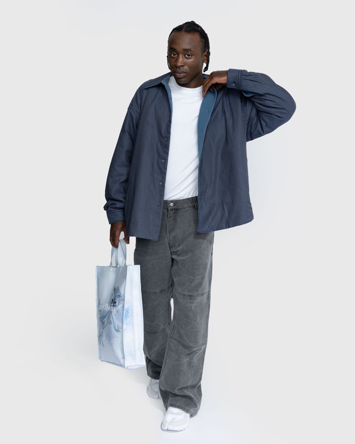 Acne Studios – Cotton Canvas Trousers Grey - Pants - Grey - Image 7