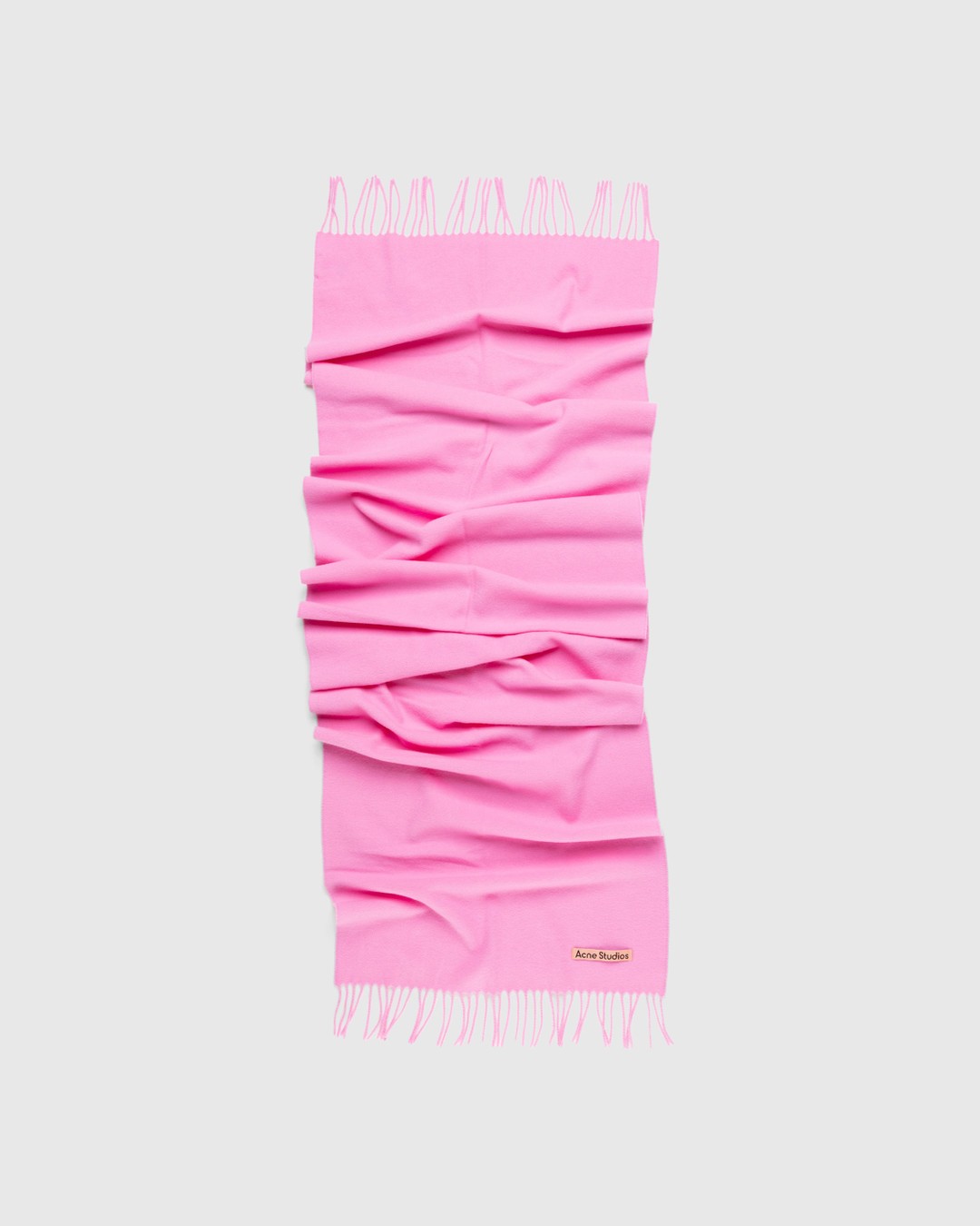 Acne Studios – Fringe Wool Scarf Bubble Pink - Scarves - Pink - Image 2