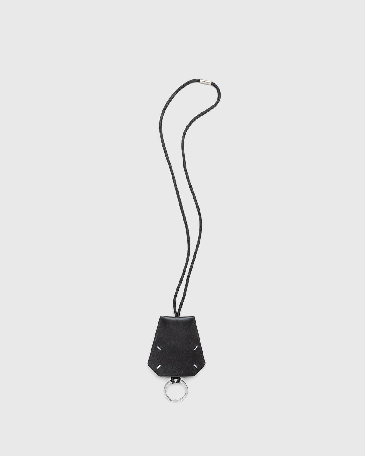 Maison Margiela – Leather Key Ring Black - Keychains - Black - Image 1